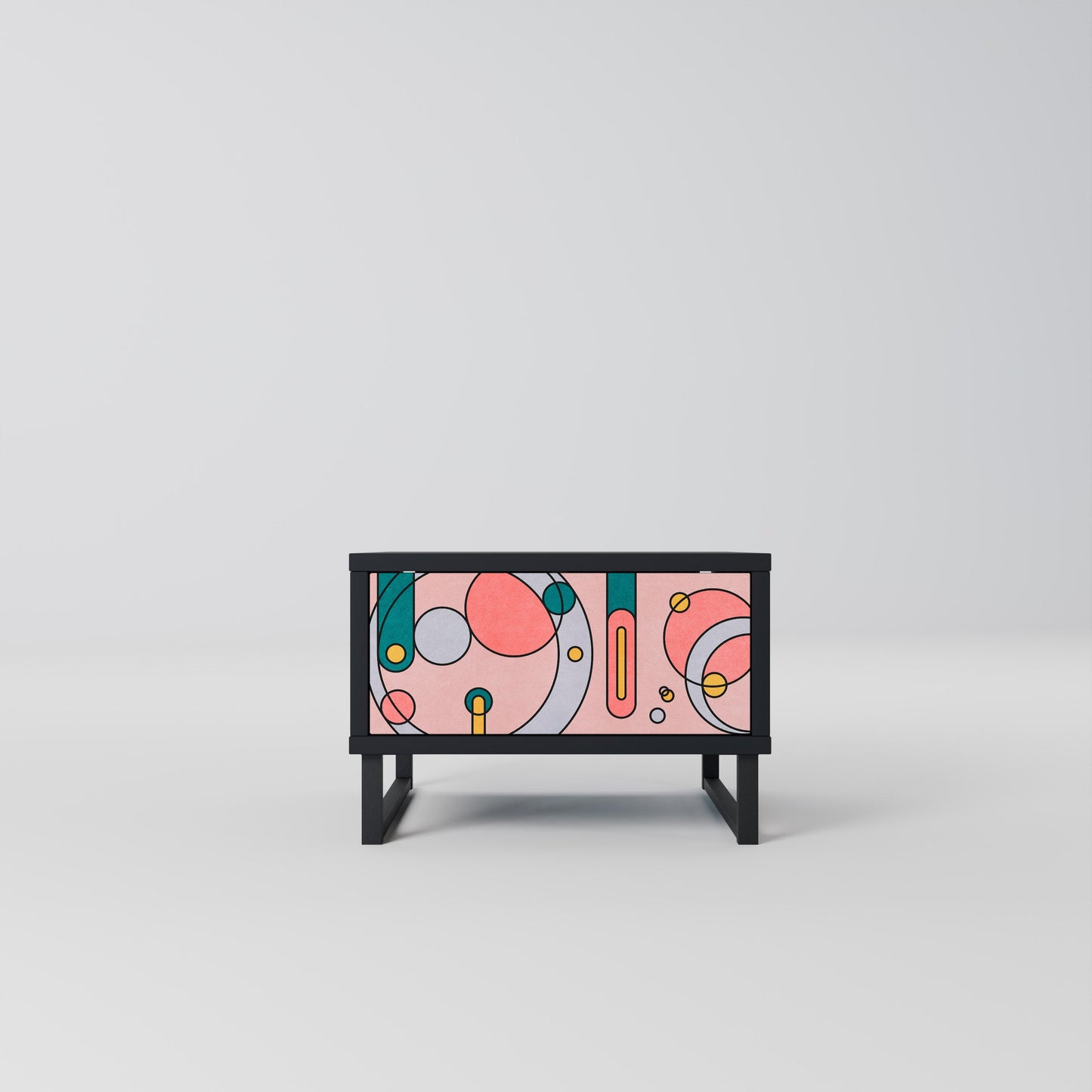 GOSSAMER ECHOES Nightstand in Black Finish