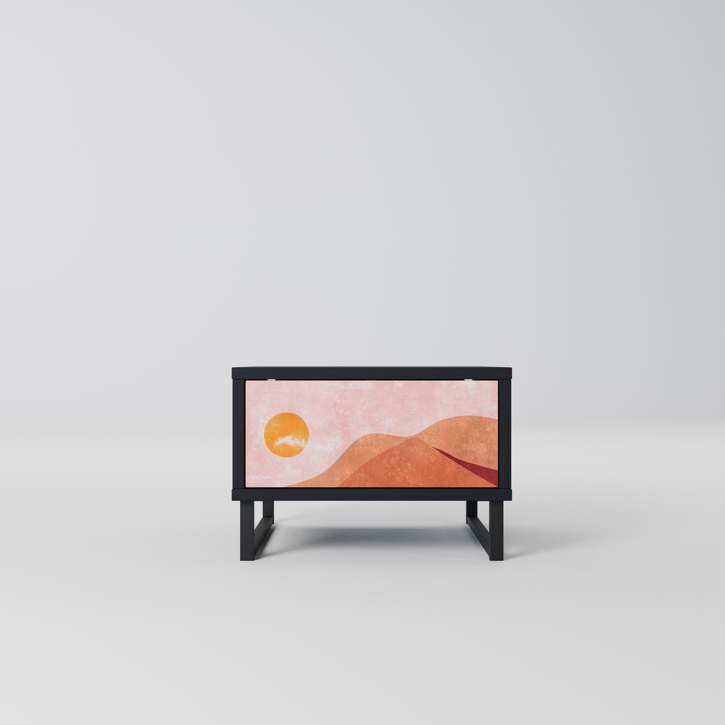 LUMINOUS SUNLIGHT Nightstand in Black Finish