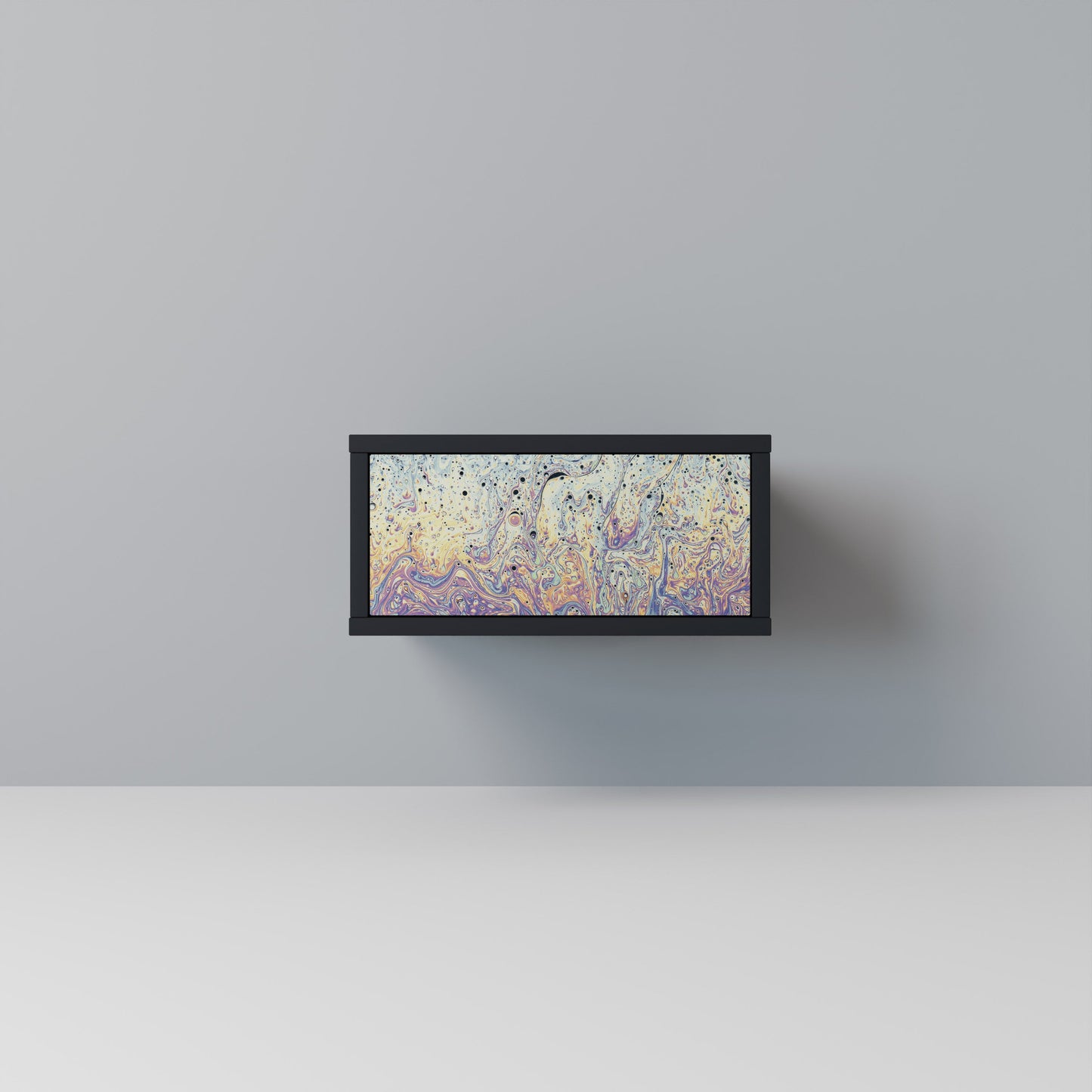 MOSAIC OF COLORS Nightstand in Black Finish