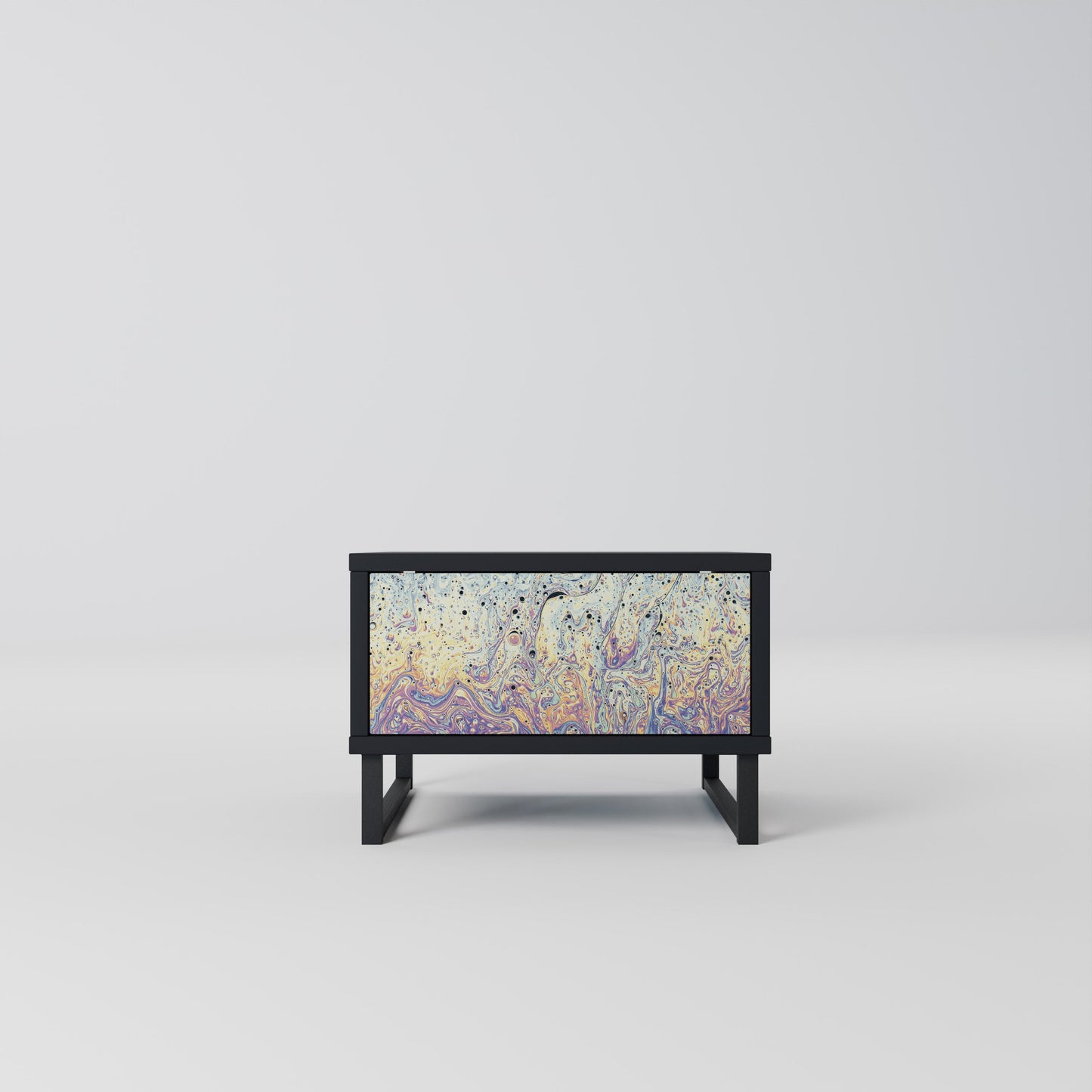 MOSAIC OF COLORS Nightstand in Black Finish