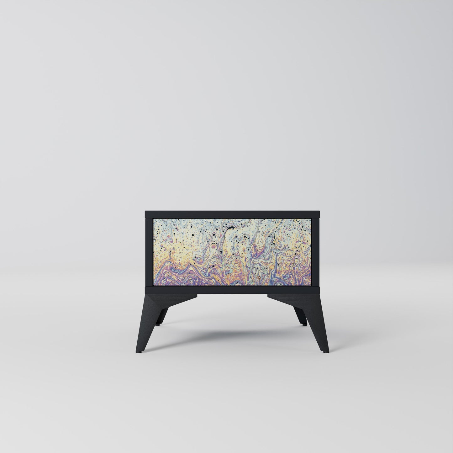 MOSAIC OF COLORS Nightstand in Black Finish