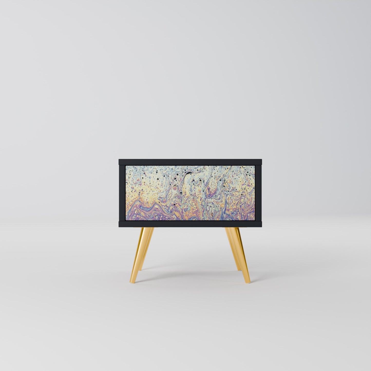 MOSAIC OF COLORS Nightstand in Black Finish