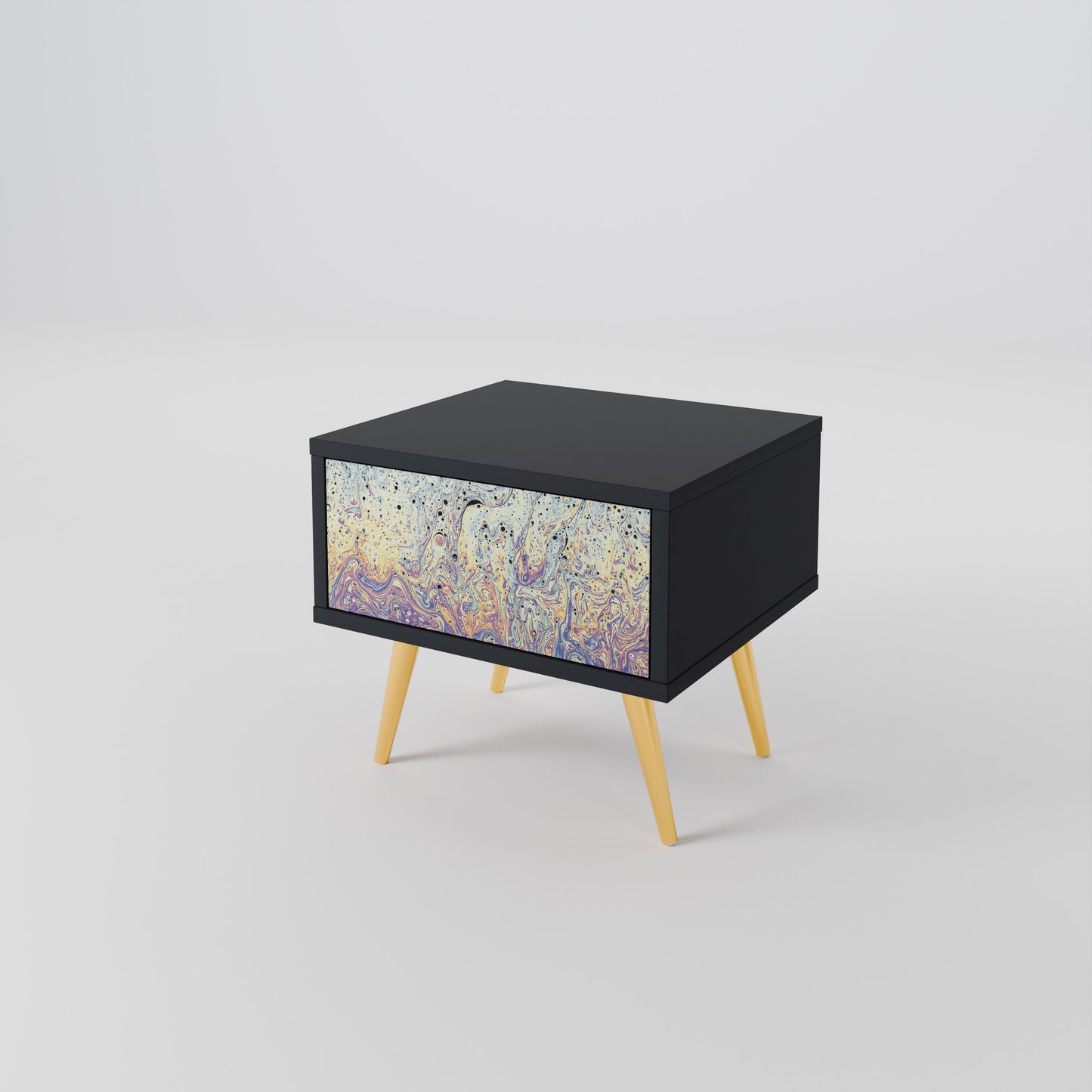MOSAIC OF COLORS Nightstand in Black Finish