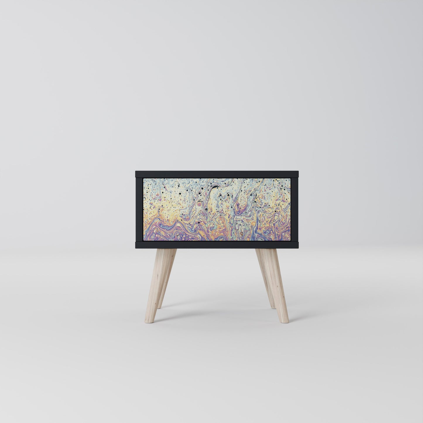 MOSAIC OF COLORS Nightstand in Black Finish