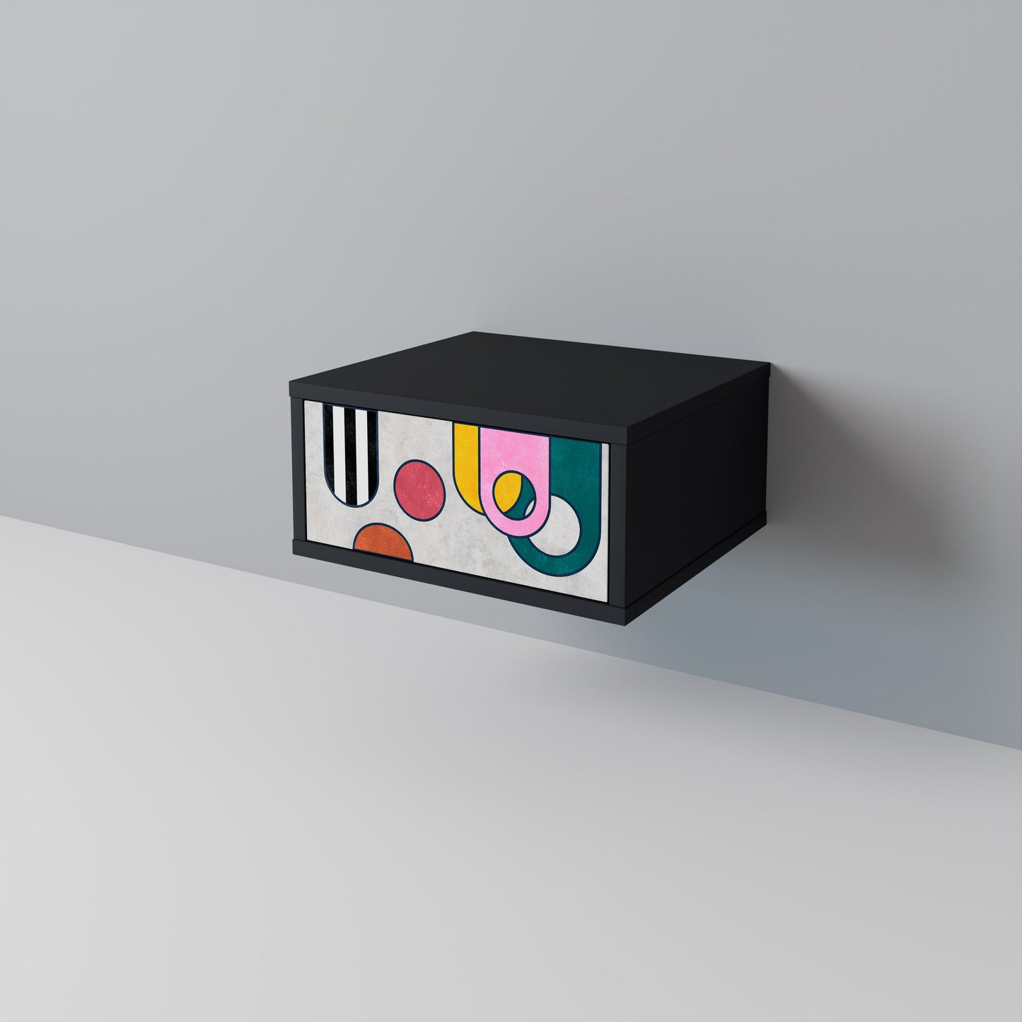 COOL STORY Nightstand in Black Finish