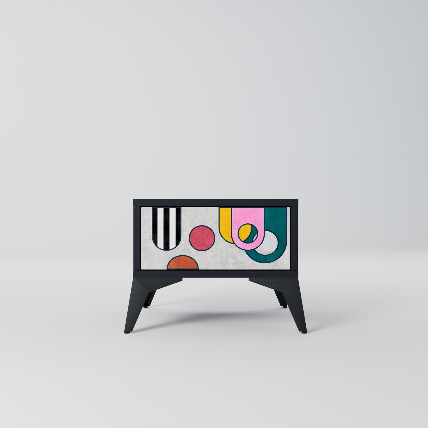 COOL STORY Nightstand in Black Finish