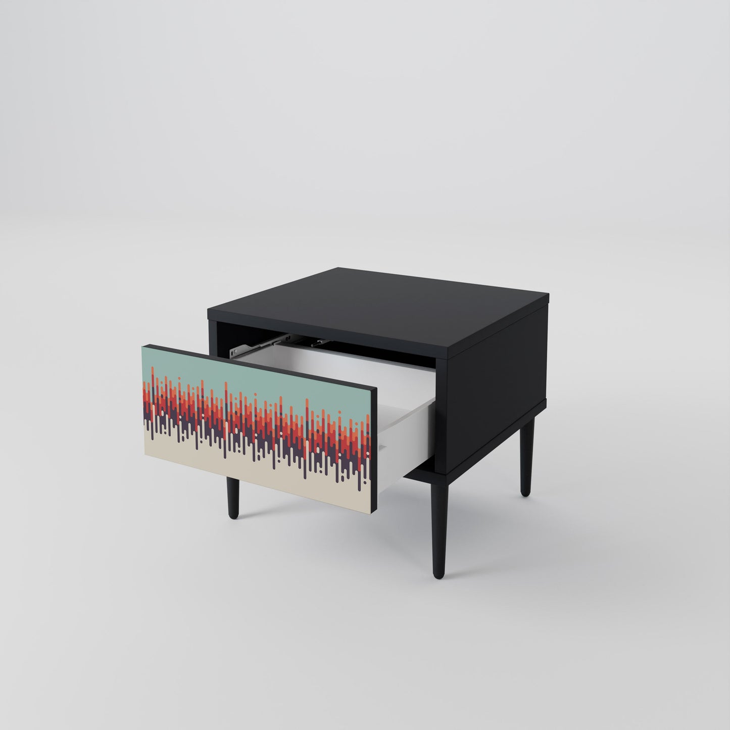 CHROMA CONTOURS Nightstand in Black Finish