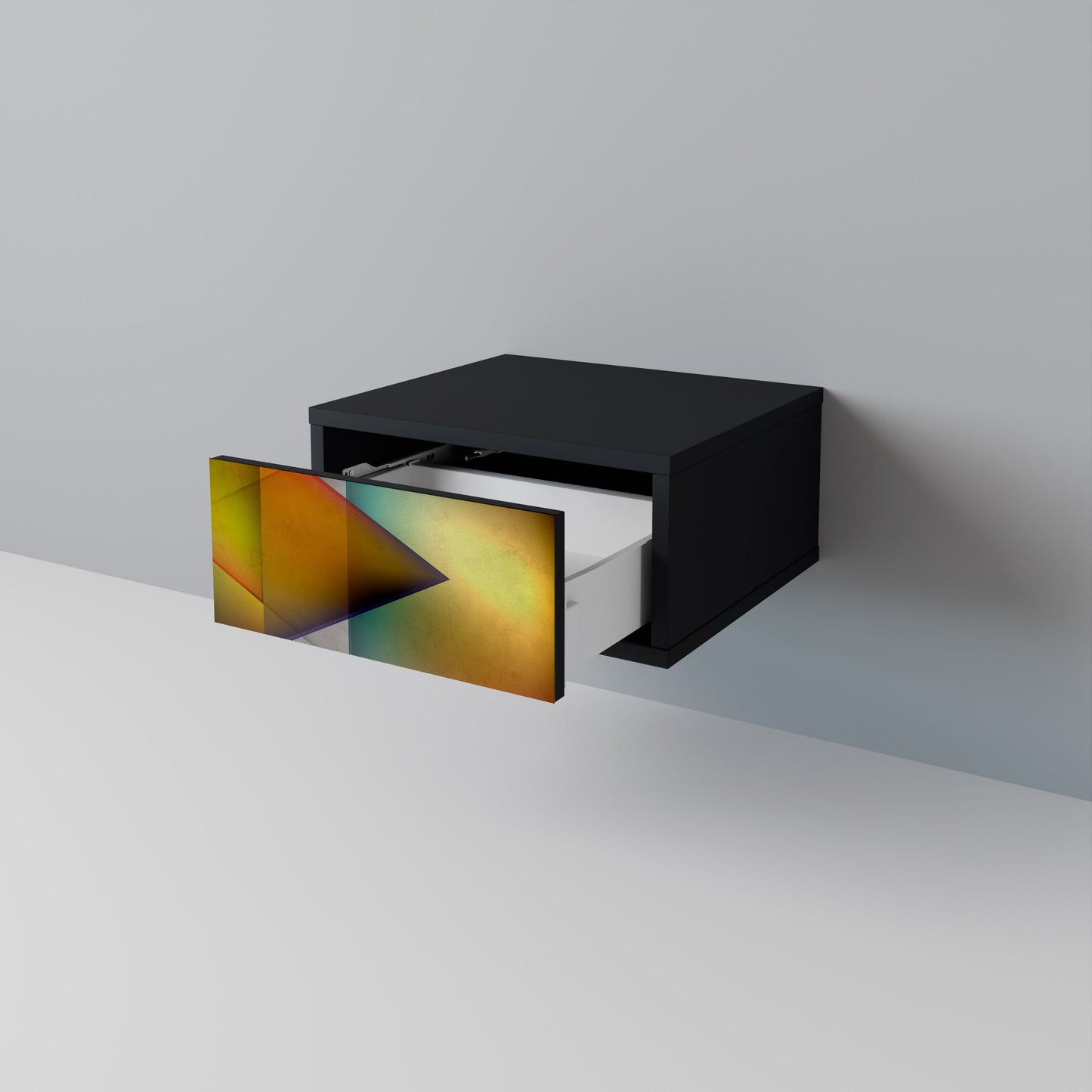 PIERCING SHARPNESS Nightstand in Black Finish