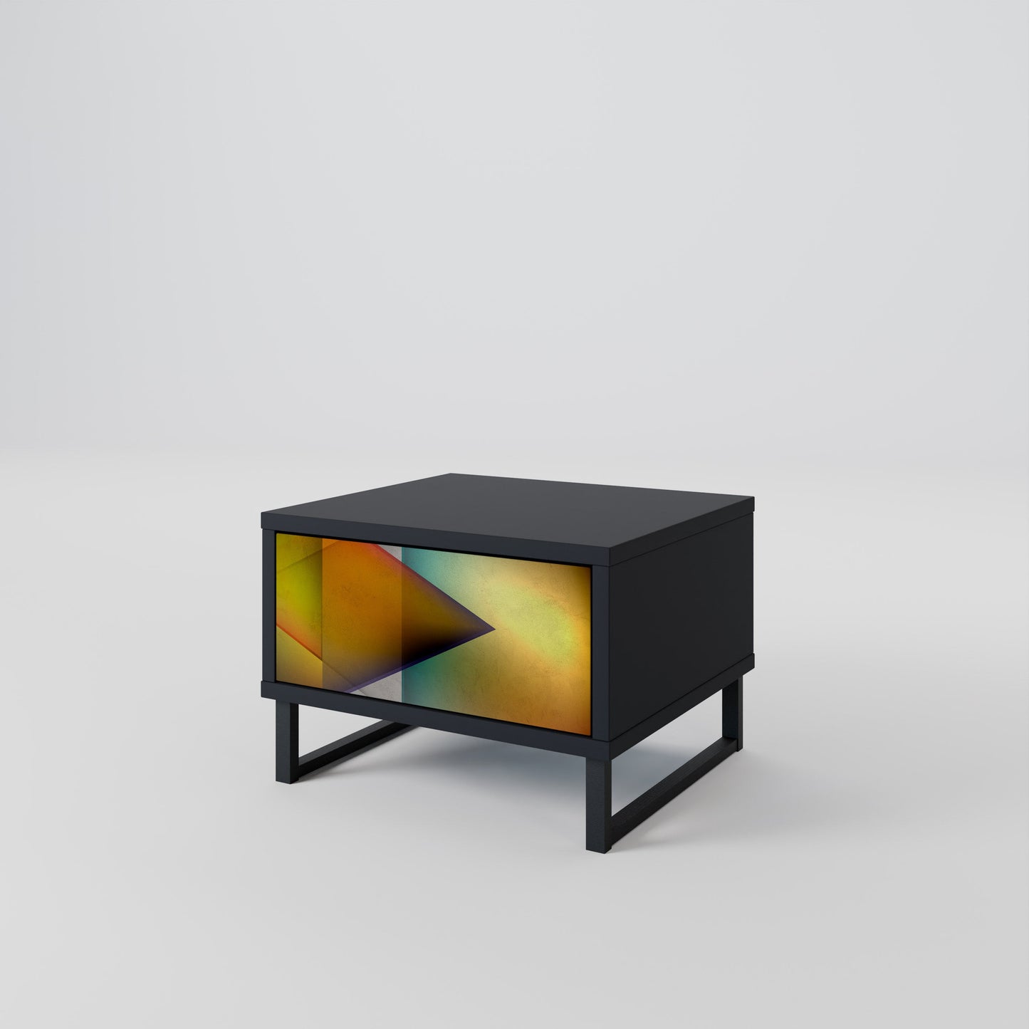 PIERCING SHARPNESS Nightstand in Black Finish