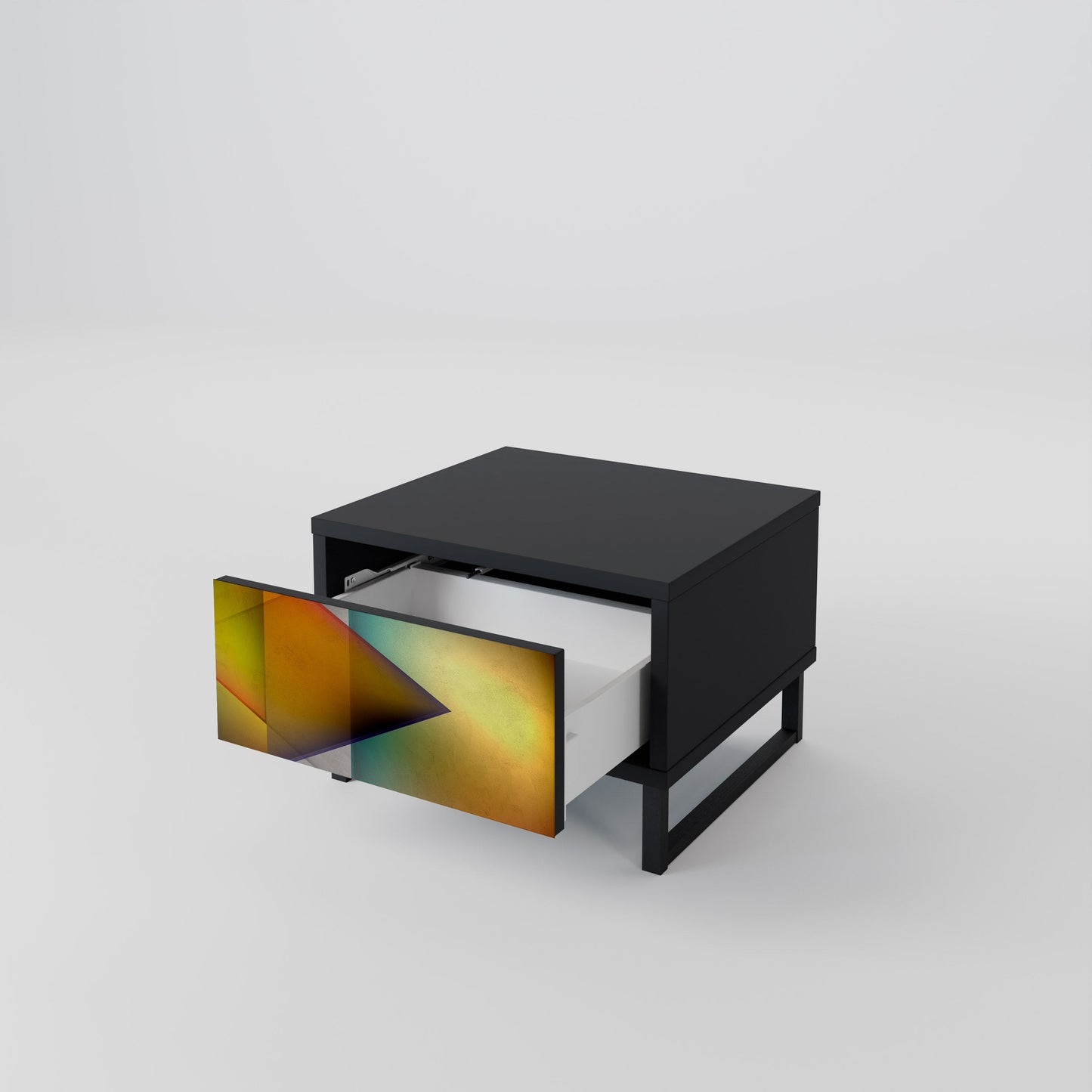 PIERCING SHARPNESS Nightstand in Black Finish