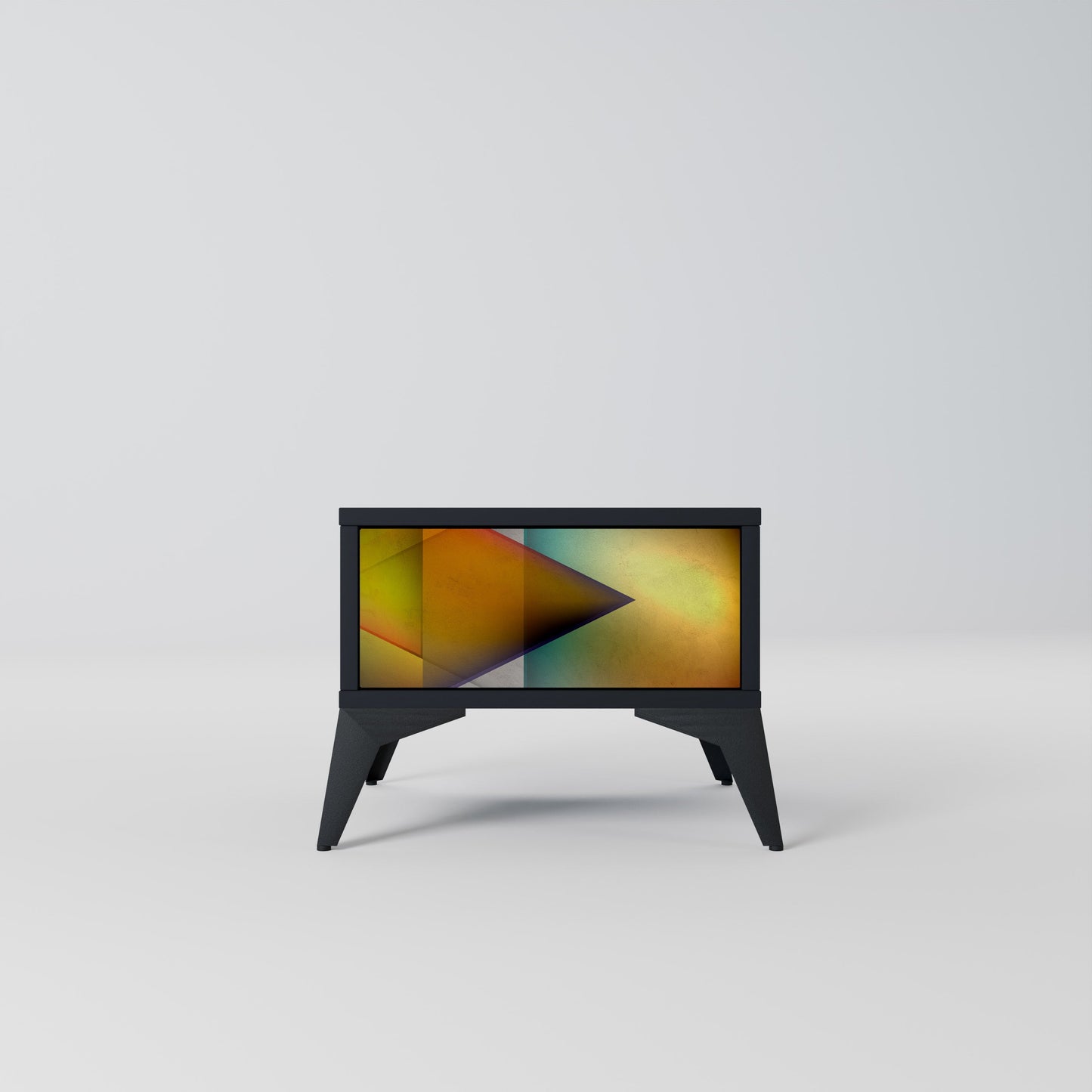 PIERCING SHARPNESS Nightstand in Black Finish