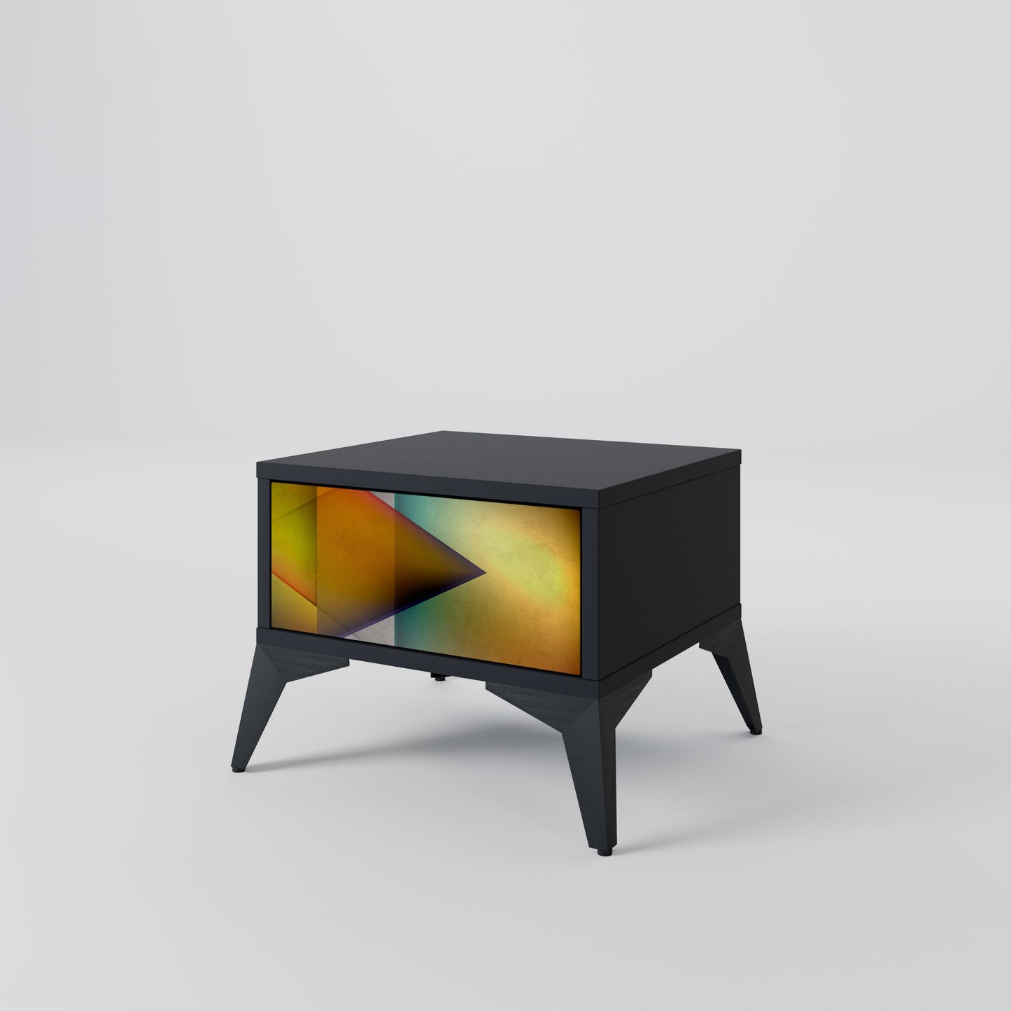PIERCING SHARPNESS Nightstand in Black Finish