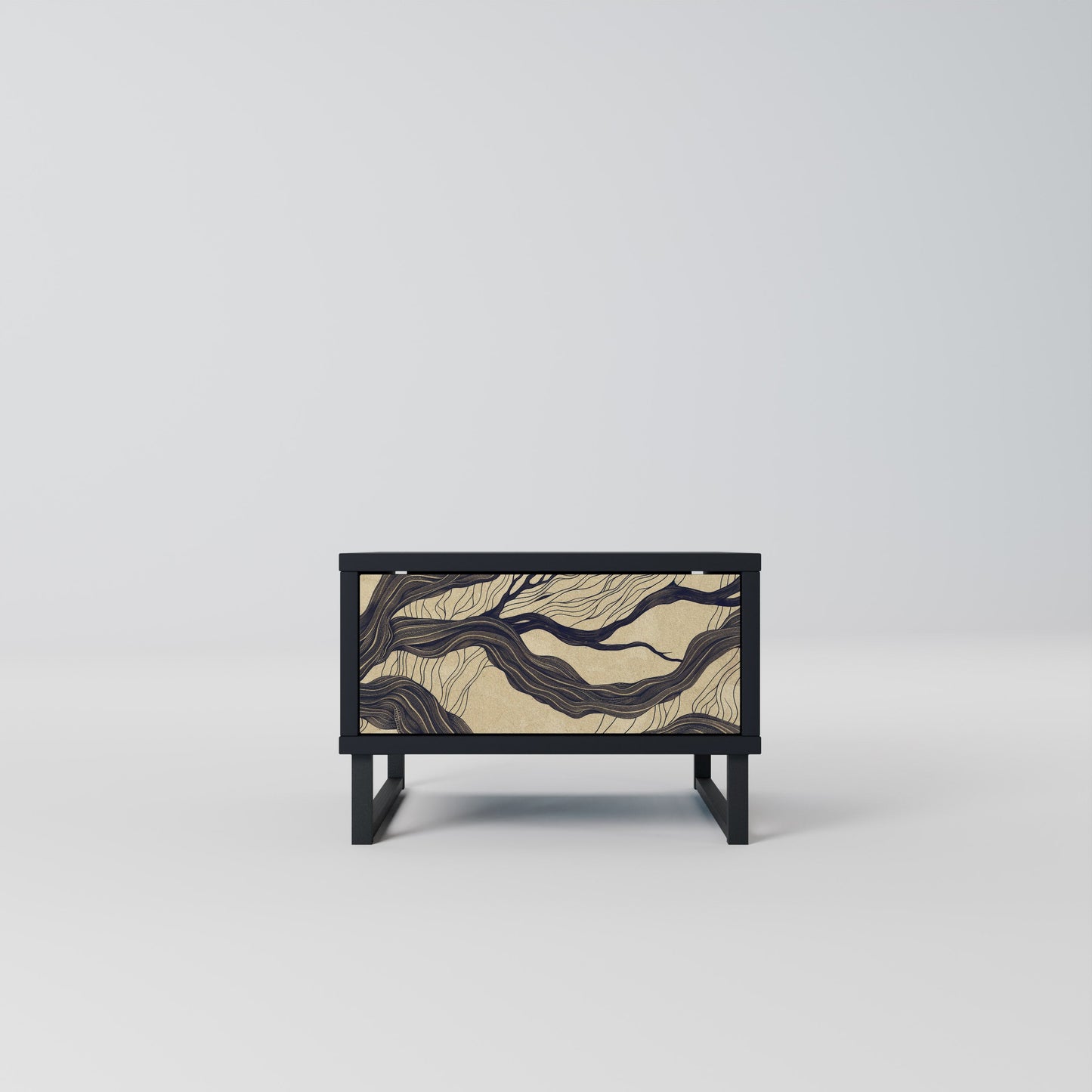 UNIFIED FRAGMENTS Nightstand in Black Finish