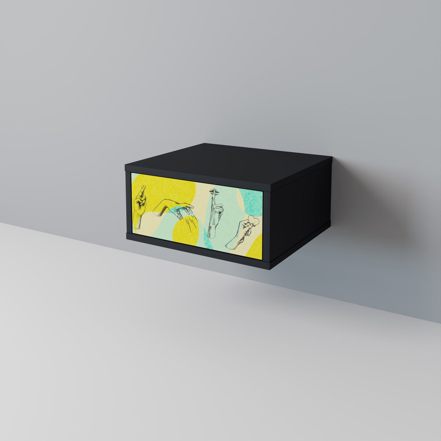 BODY LANGUAGE Nightstand in Black Finish