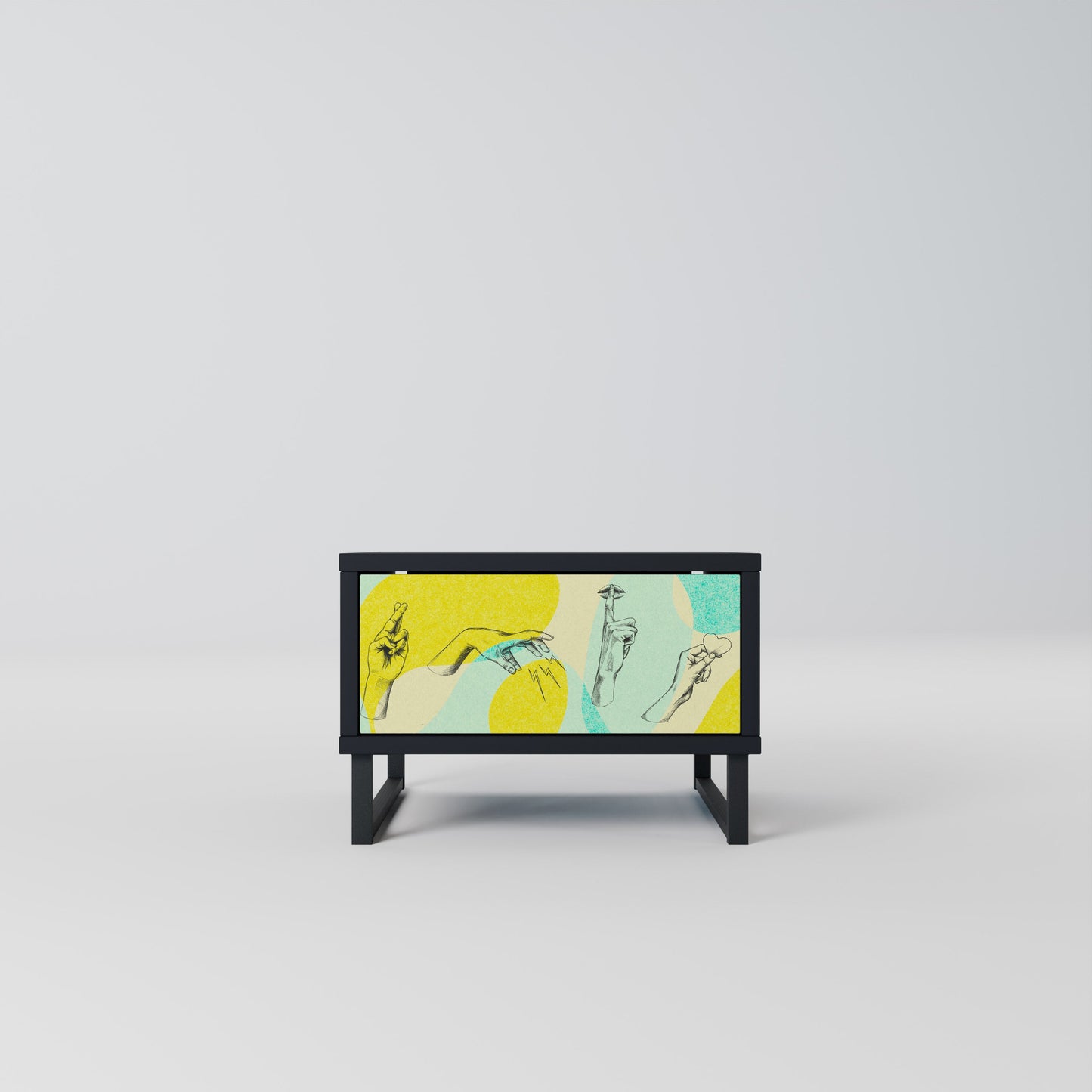 BODY LANGUAGE Nightstand in Black Finish