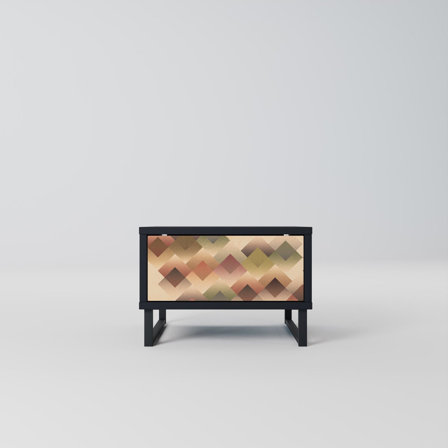 GEOMETRIC FUSION Nightstand in Black Finish