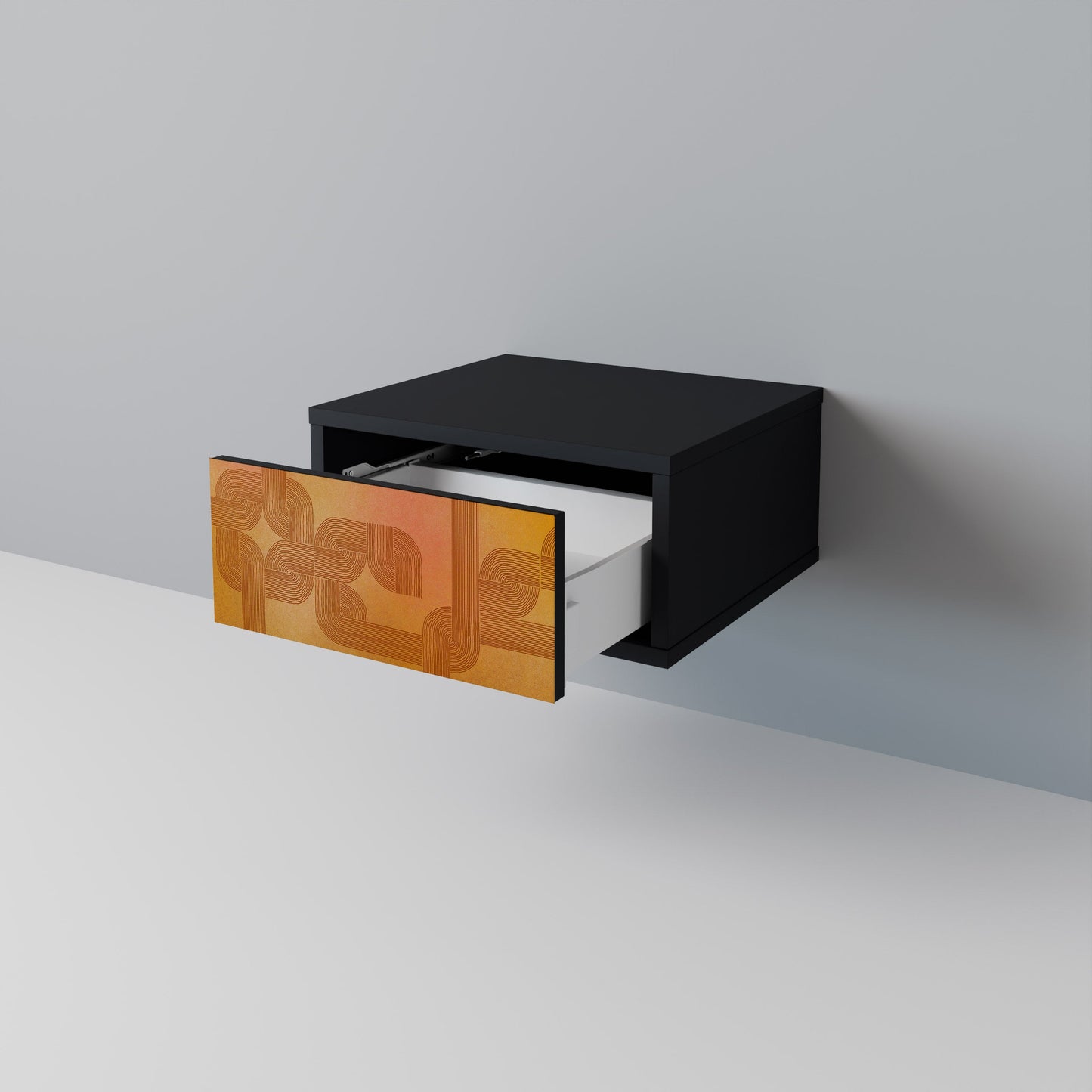 STRENGTHENING RELATION Nightstand in Black Finish