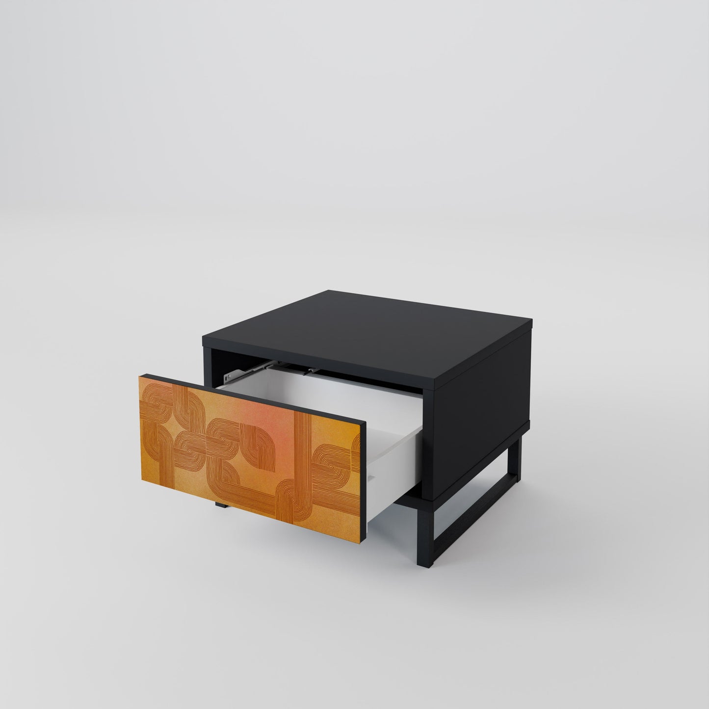 STRENGTHENING RELATION Nightstand in Black Finish