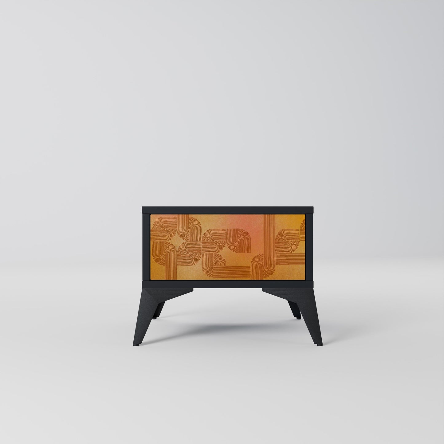 STRENGTHENING RELATION Nightstand in Black Finish