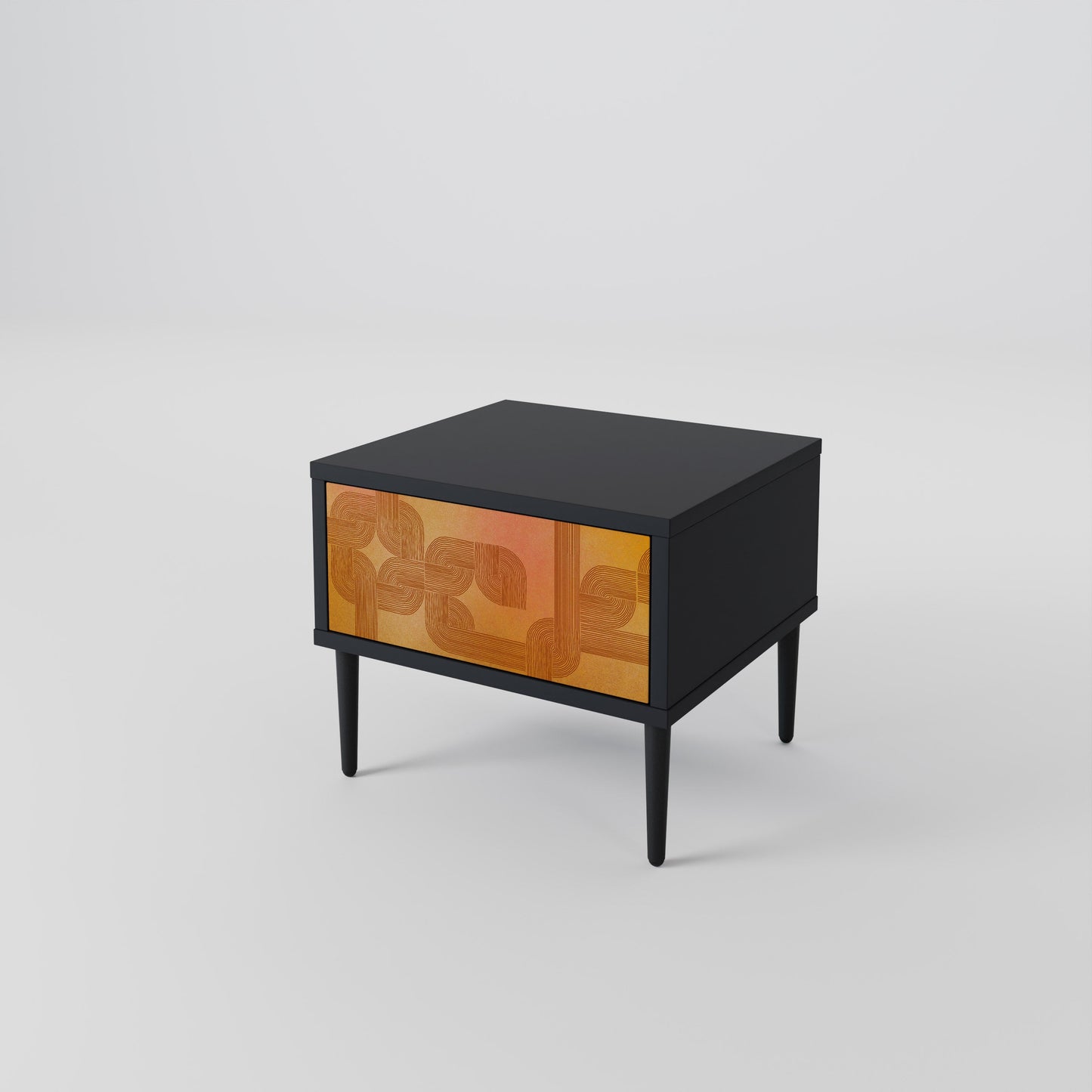 STRENGTHENING RELATION Nightstand in Black Finish