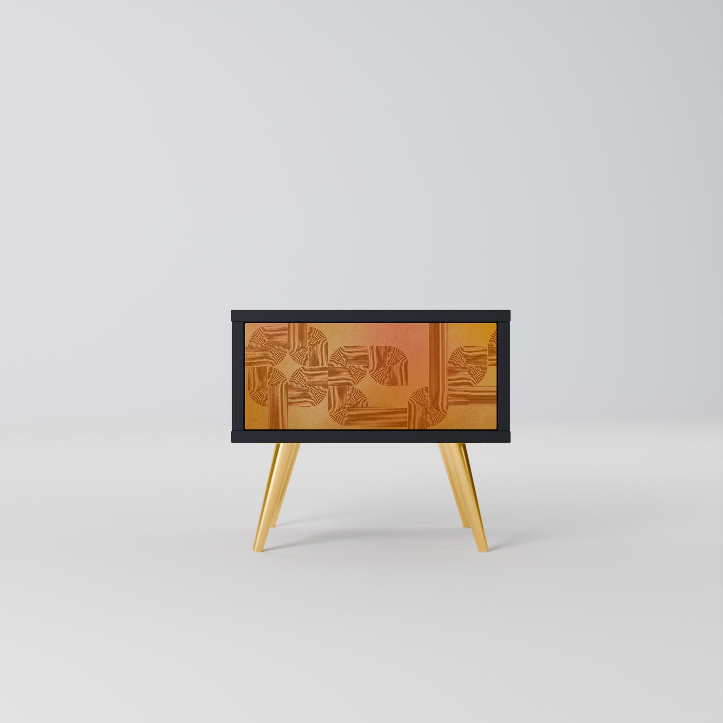 STRENGTHENING RELATION Nightstand in Black Finish