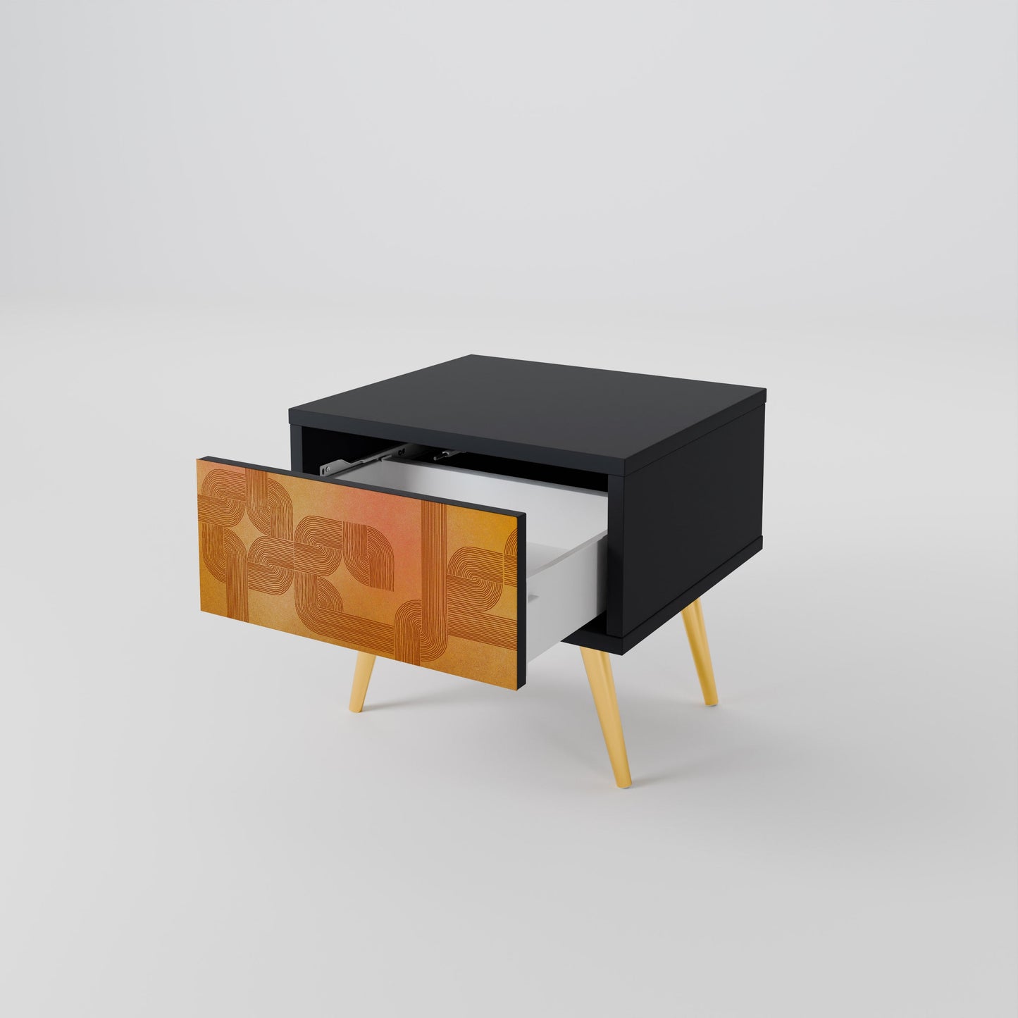 STRENGTHENING RELATION Nightstand in Black Finish