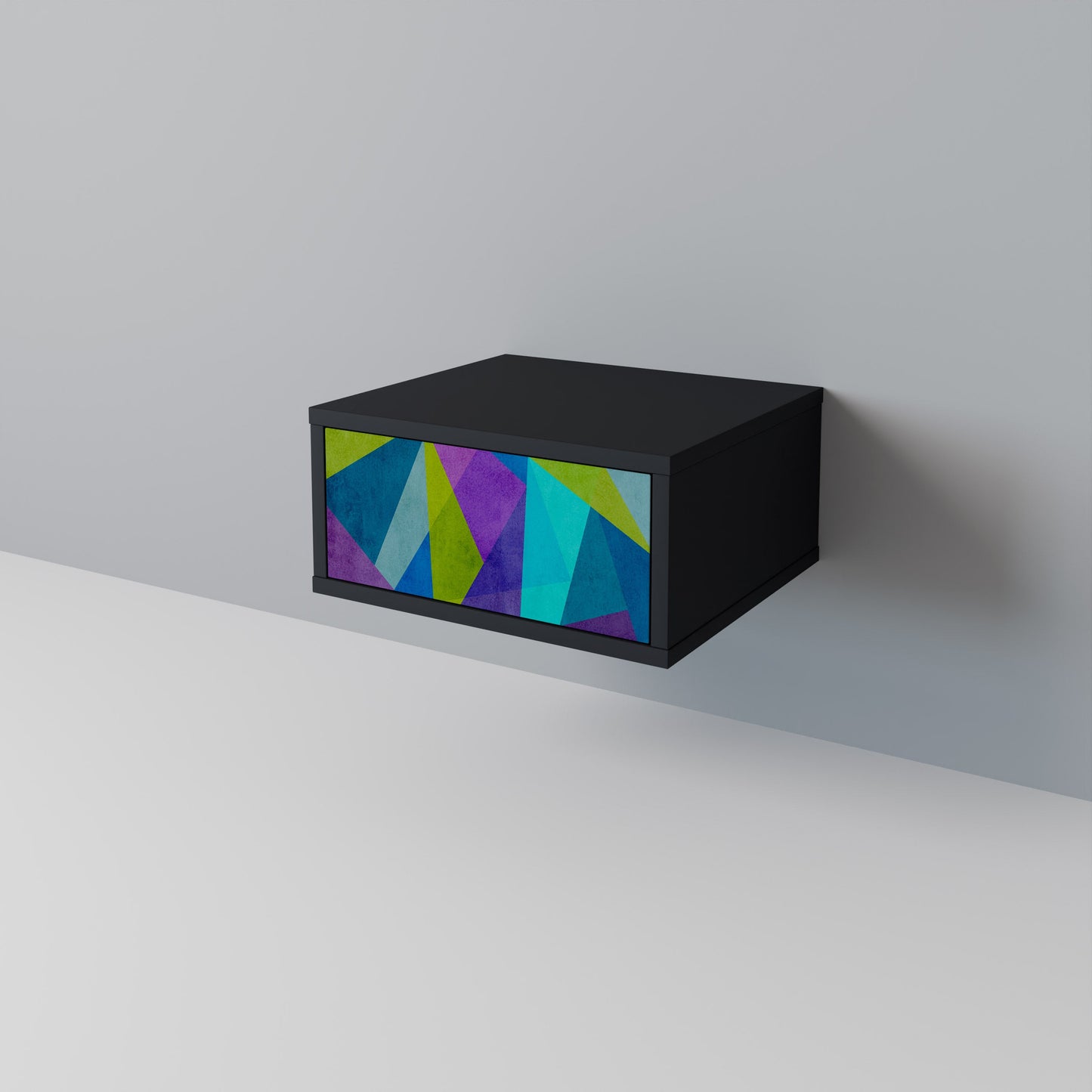 COLD SHOWCASE Nightstand in Black Finish