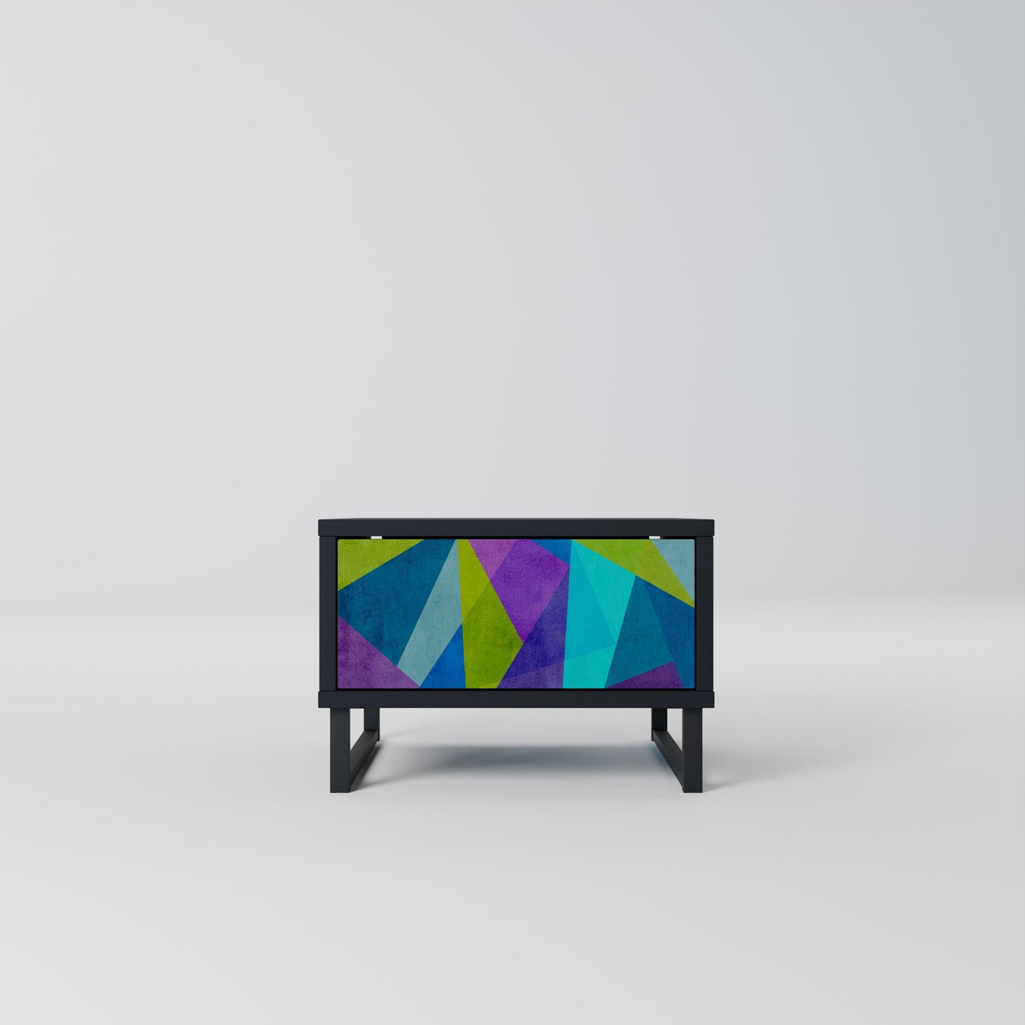 COLD SHOWCASE Nightstand in Black Finish