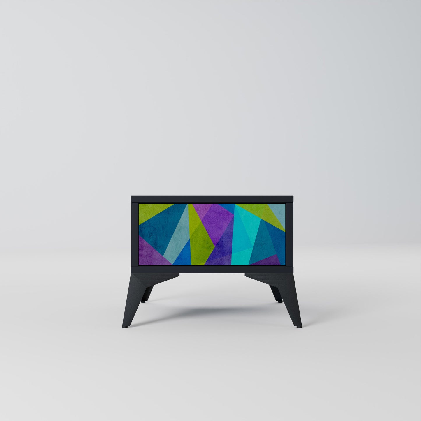COLD SHOWCASE Nightstand in Black Finish