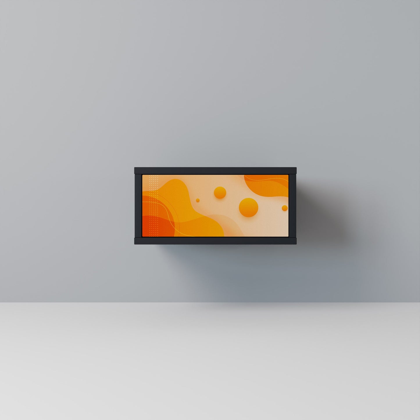 Comodino ORANGE ARRANGEMENT in finitura nera