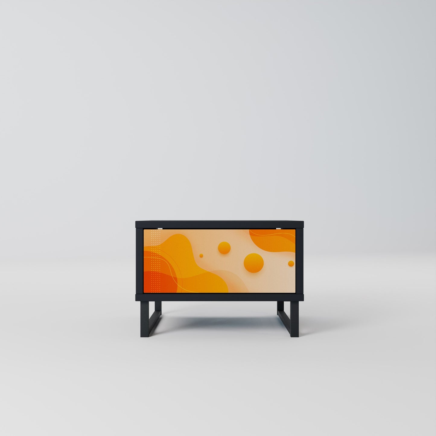 Comodino ORANGE ARRANGEMENT in finitura nera