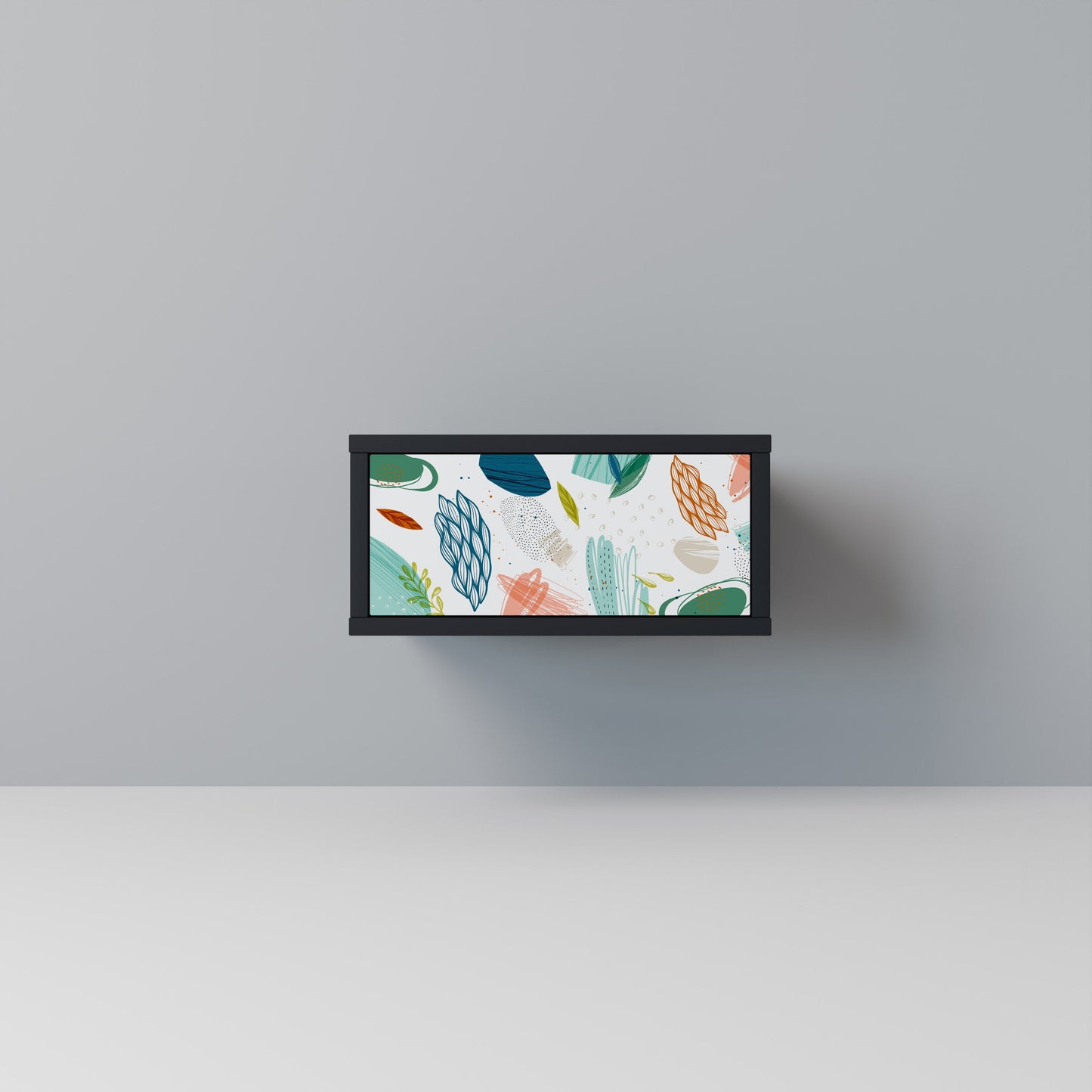 Comodino BOTANICAL HURRICANE in finitura nera