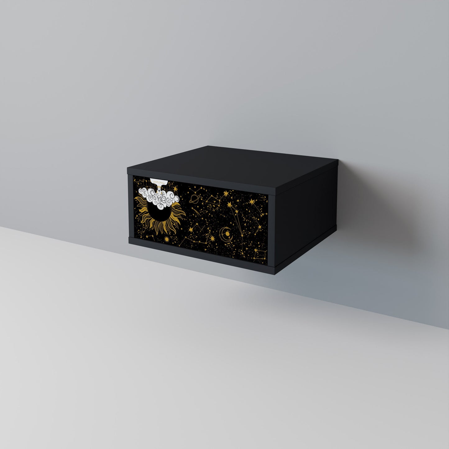 Comodino STELLAR CONSTELLATIONS in finitura nera