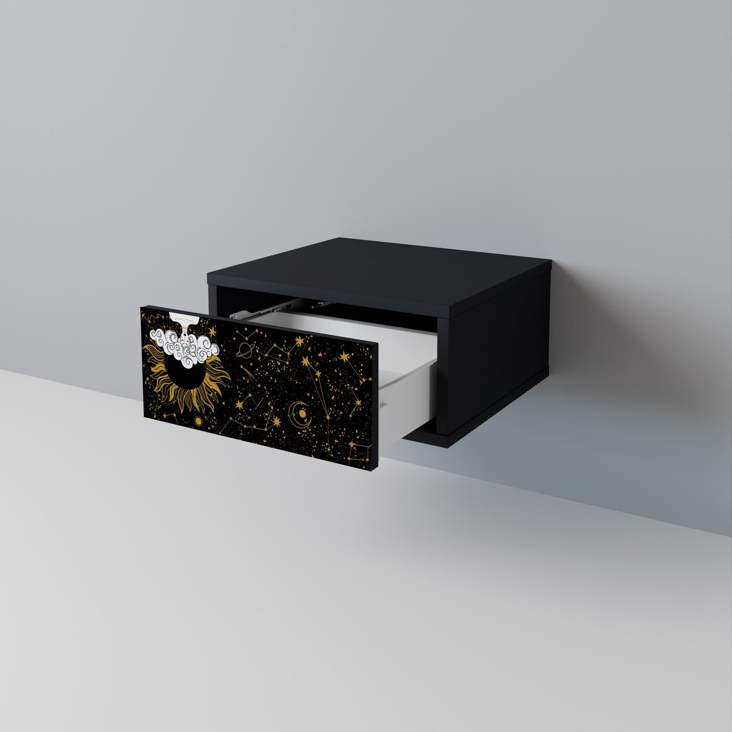 Comodino STELLAR CONSTELLATIONS in finitura nera