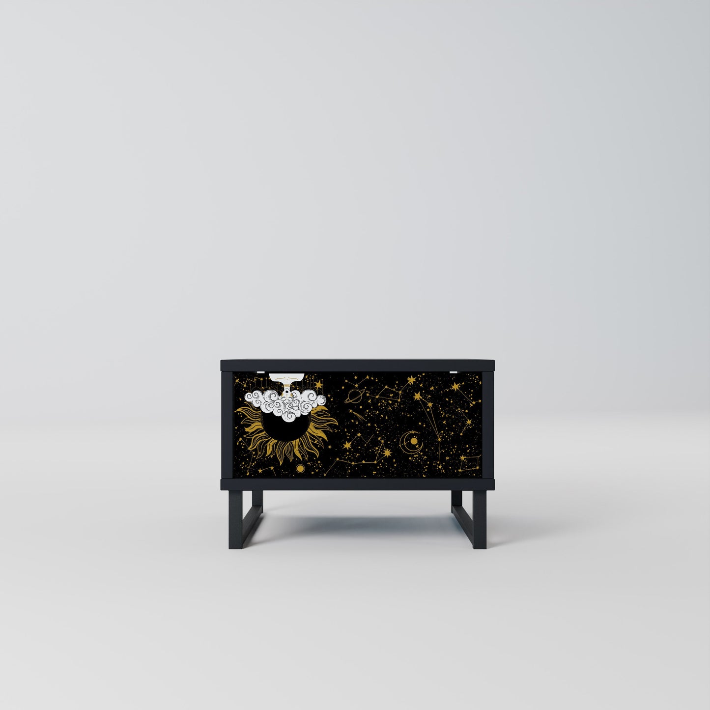 Comodino STELLAR CONSTELLATIONS in finitura nera