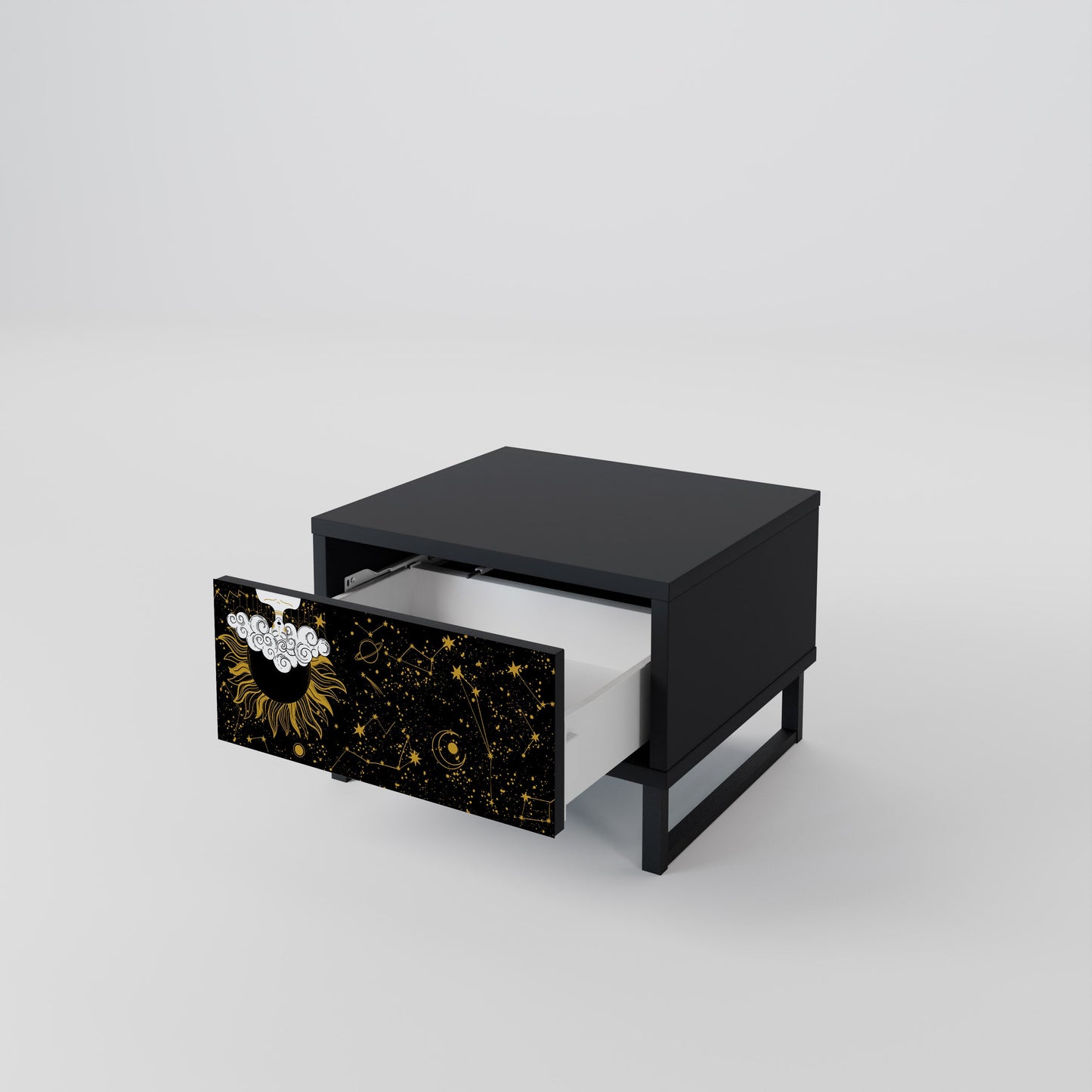 Comodino STELLAR CONSTELLATIONS in finitura nera