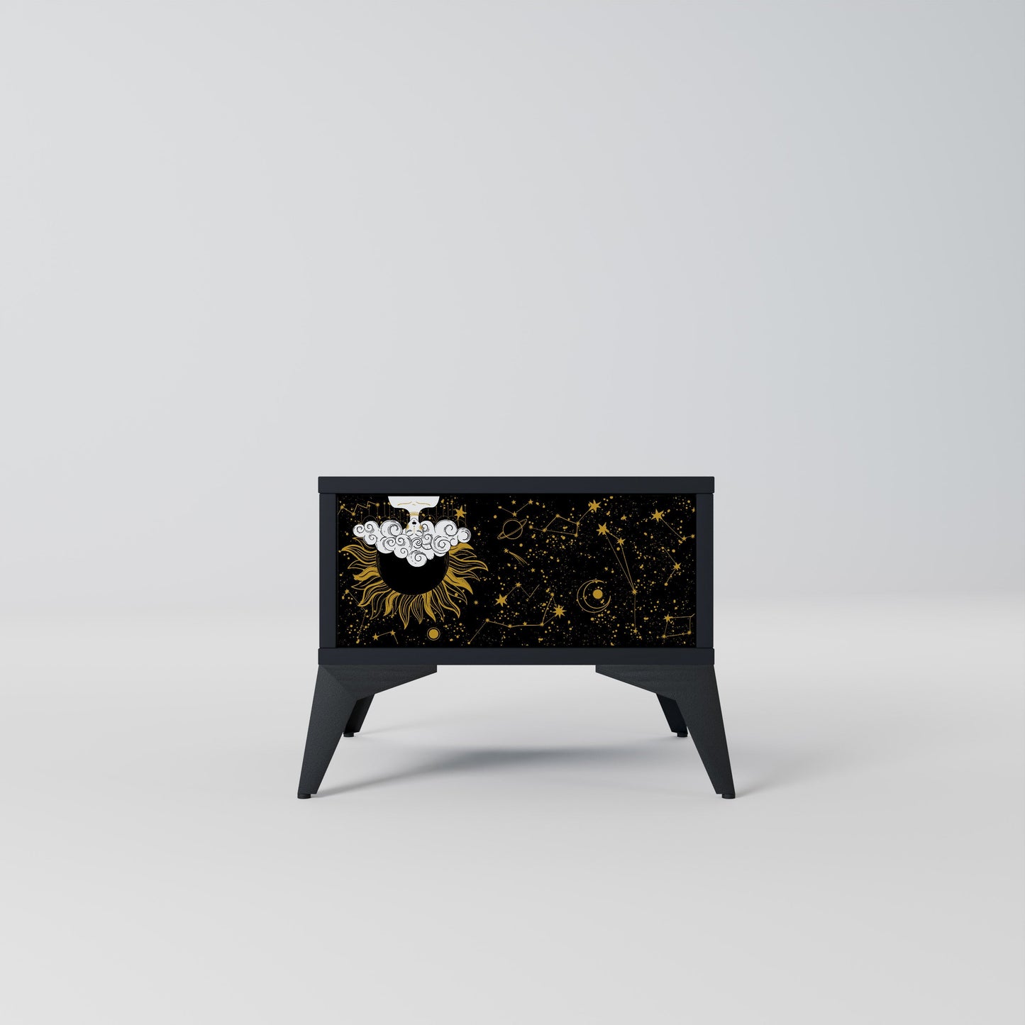 Comodino STELLAR CONSTELLATIONS in finitura nera