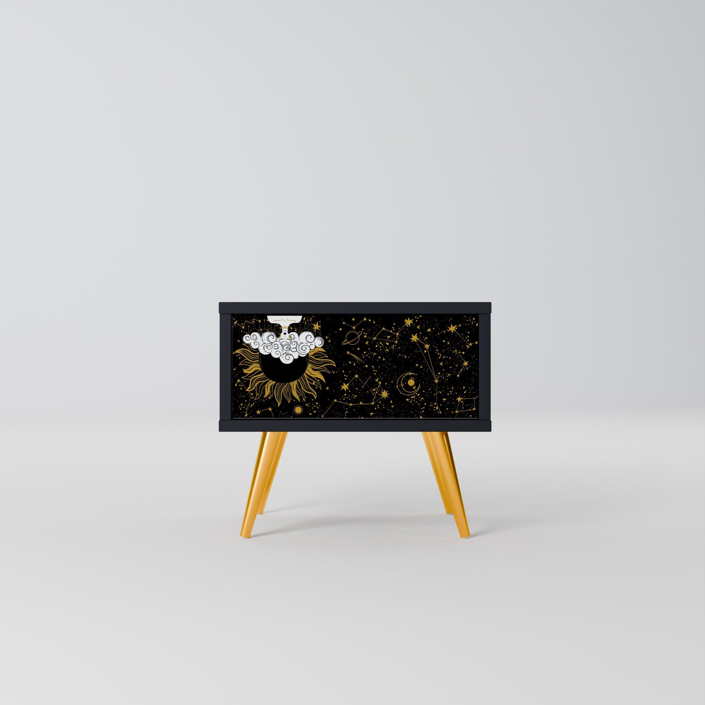 Comodino STELLAR CONSTELLATIONS in finitura nera