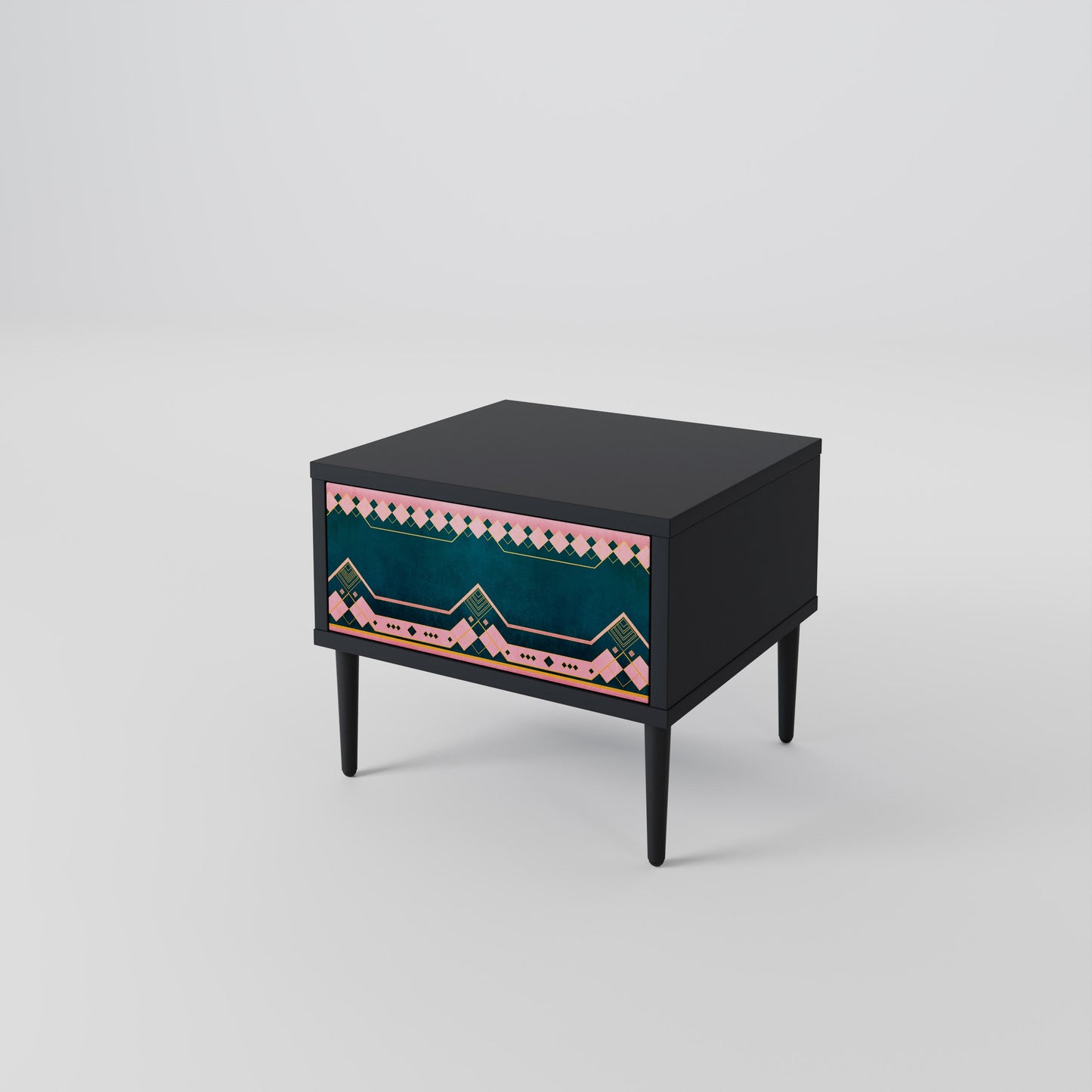 Comodino ROYAL COMPOSITION in finitura nera
