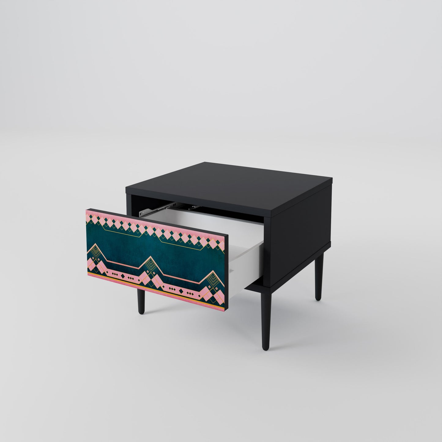 Comodino ROYAL COMPOSITION in finitura nera