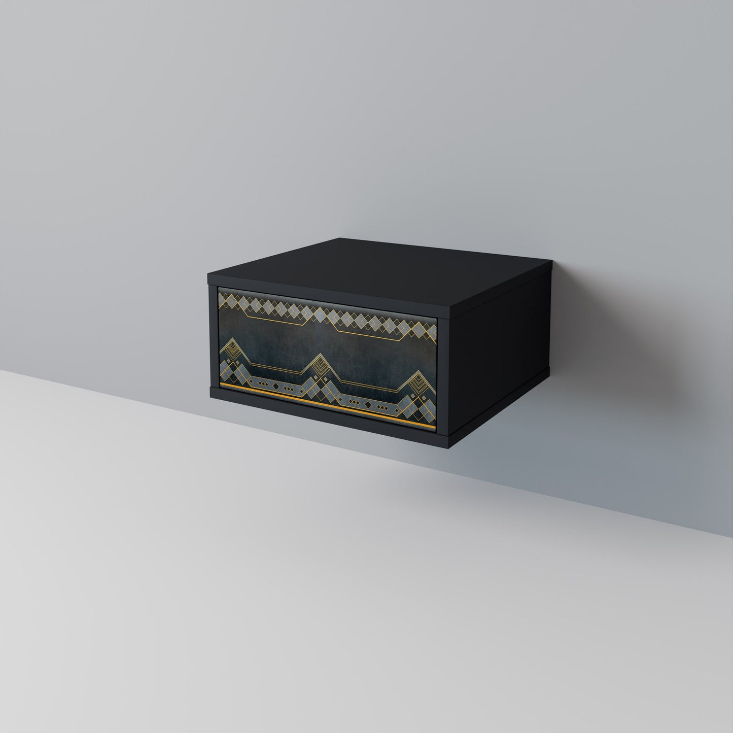 Comodino ROYAL ORDINARINESS in finitura nera