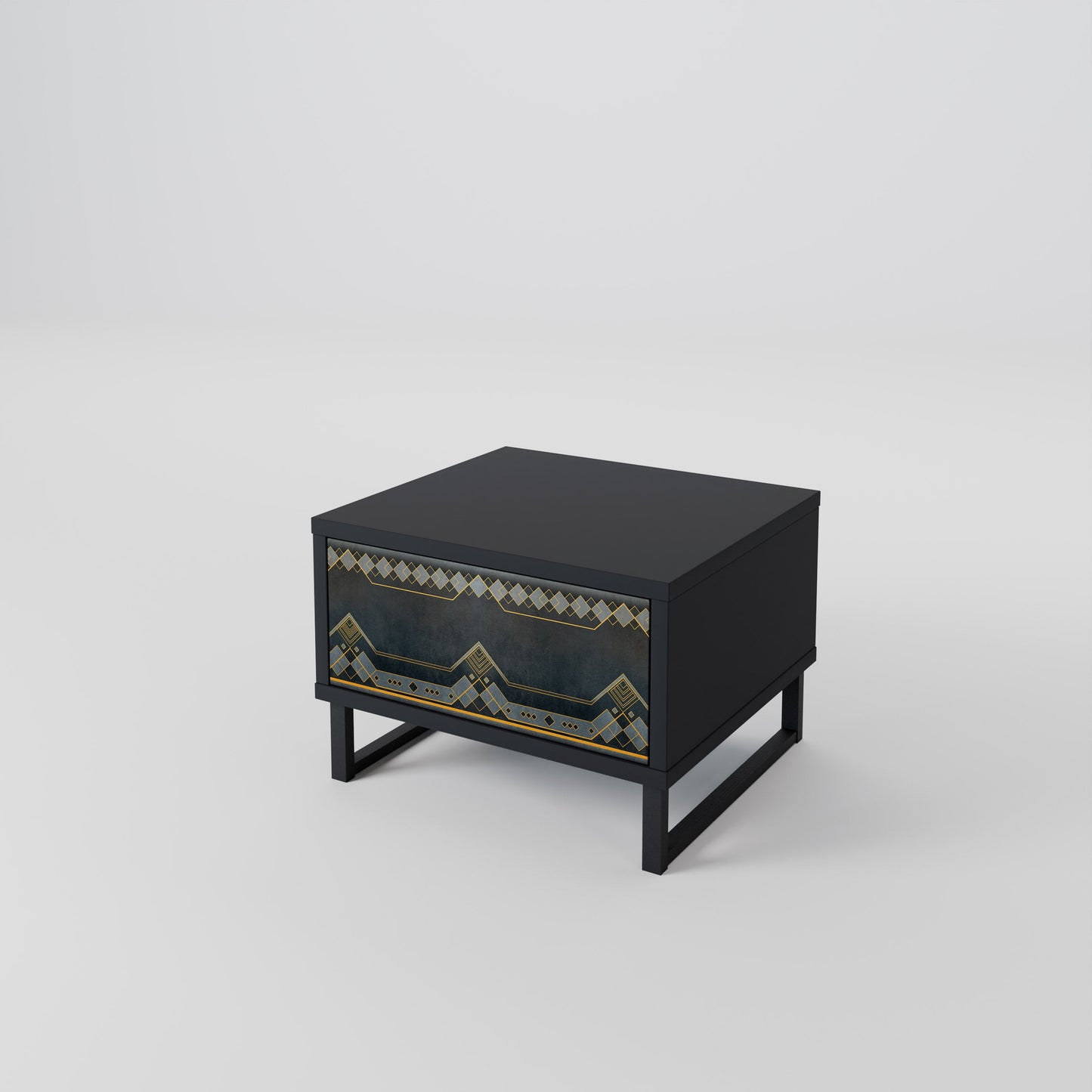 Comodino ROYAL ORDINARINESS in finitura nera