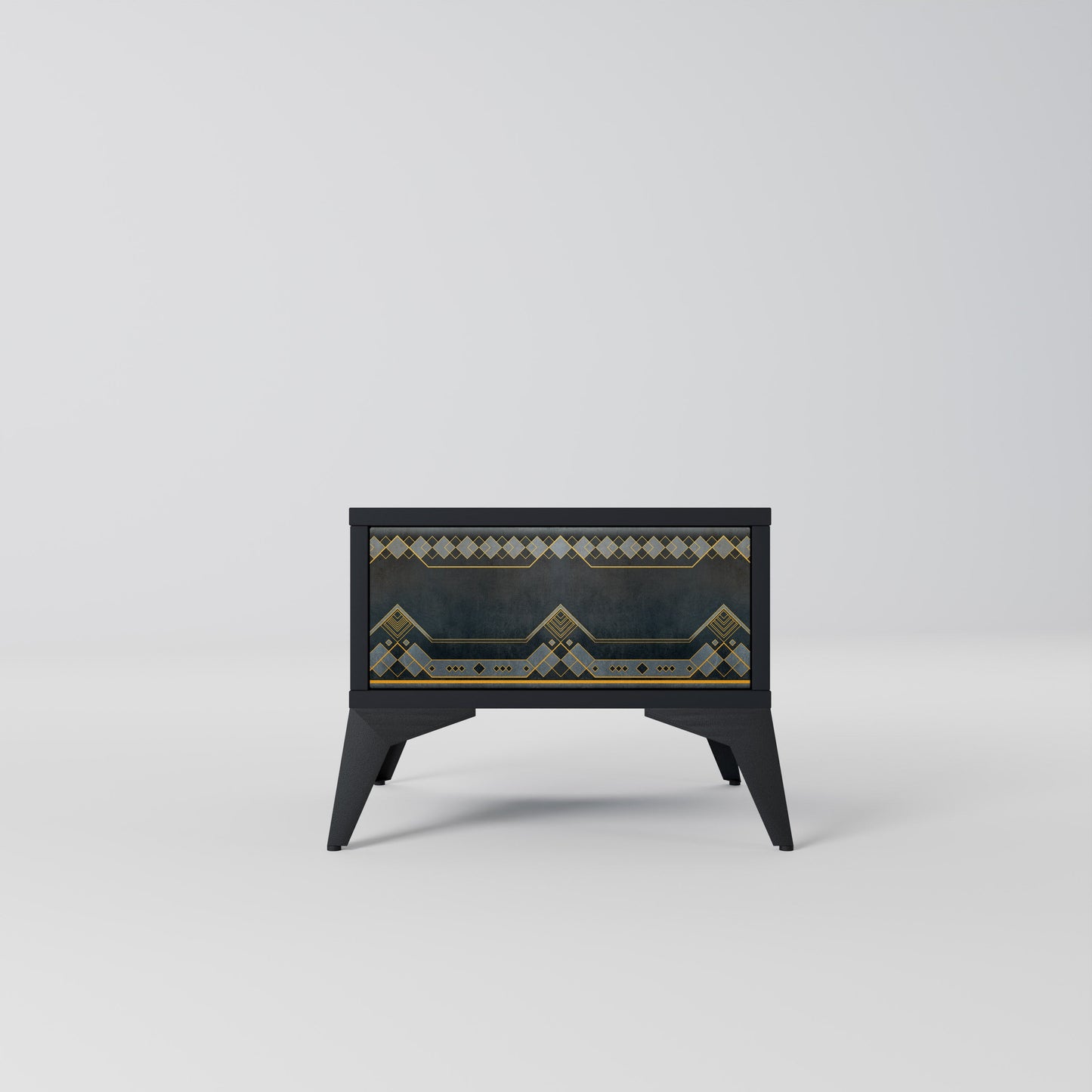 Comodino ROYAL ORDINARINESS in finitura nera