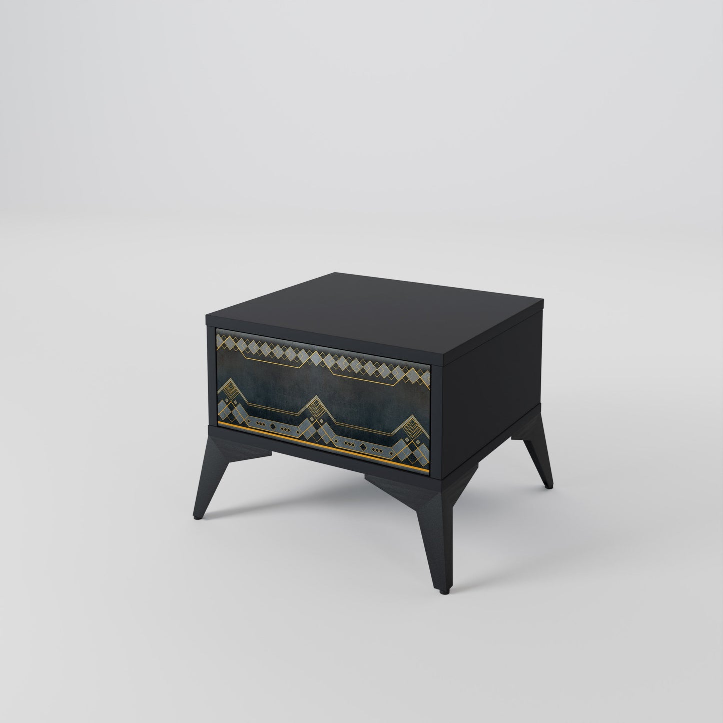 Comodino ROYAL ORDINARINESS in finitura nera