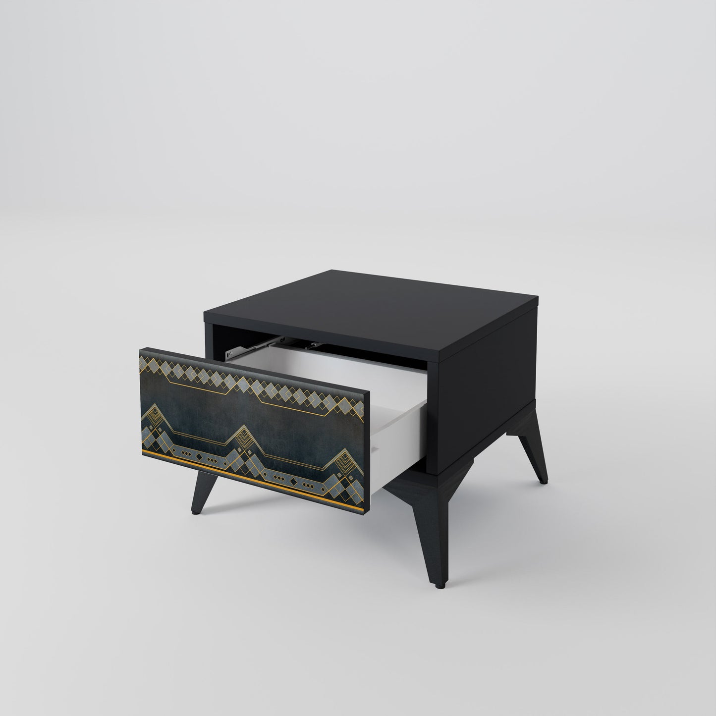 Comodino ROYAL ORDINARINESS in finitura nera