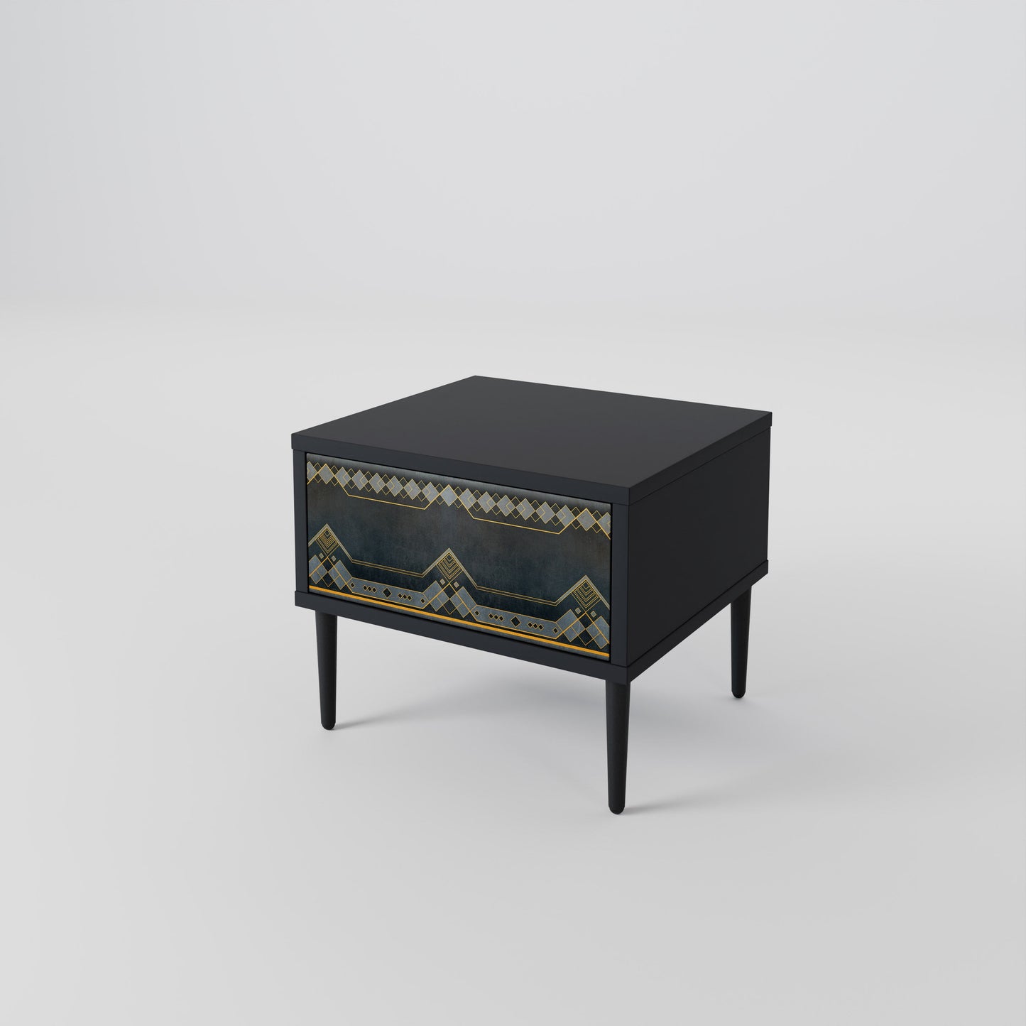 Comodino ROYAL ORDINARINESS in finitura nera