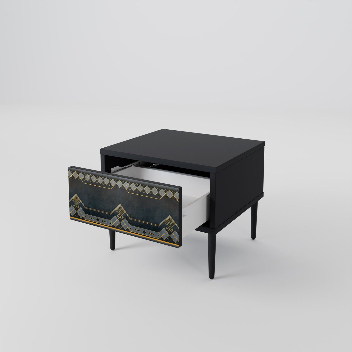 Comodino ROYAL ORDINARINESS in finitura nera