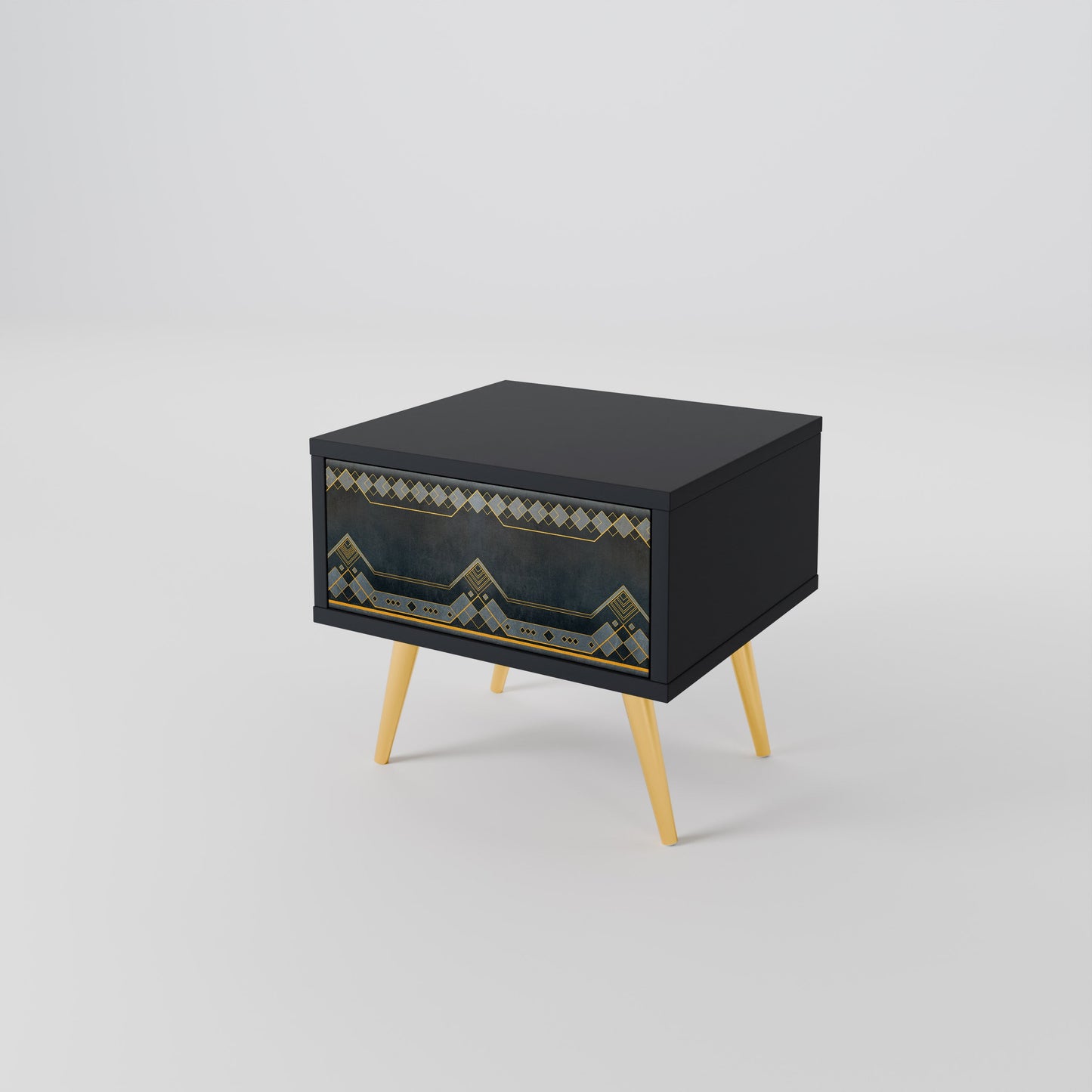 Comodino ROYAL ORDINARINESS in finitura nera