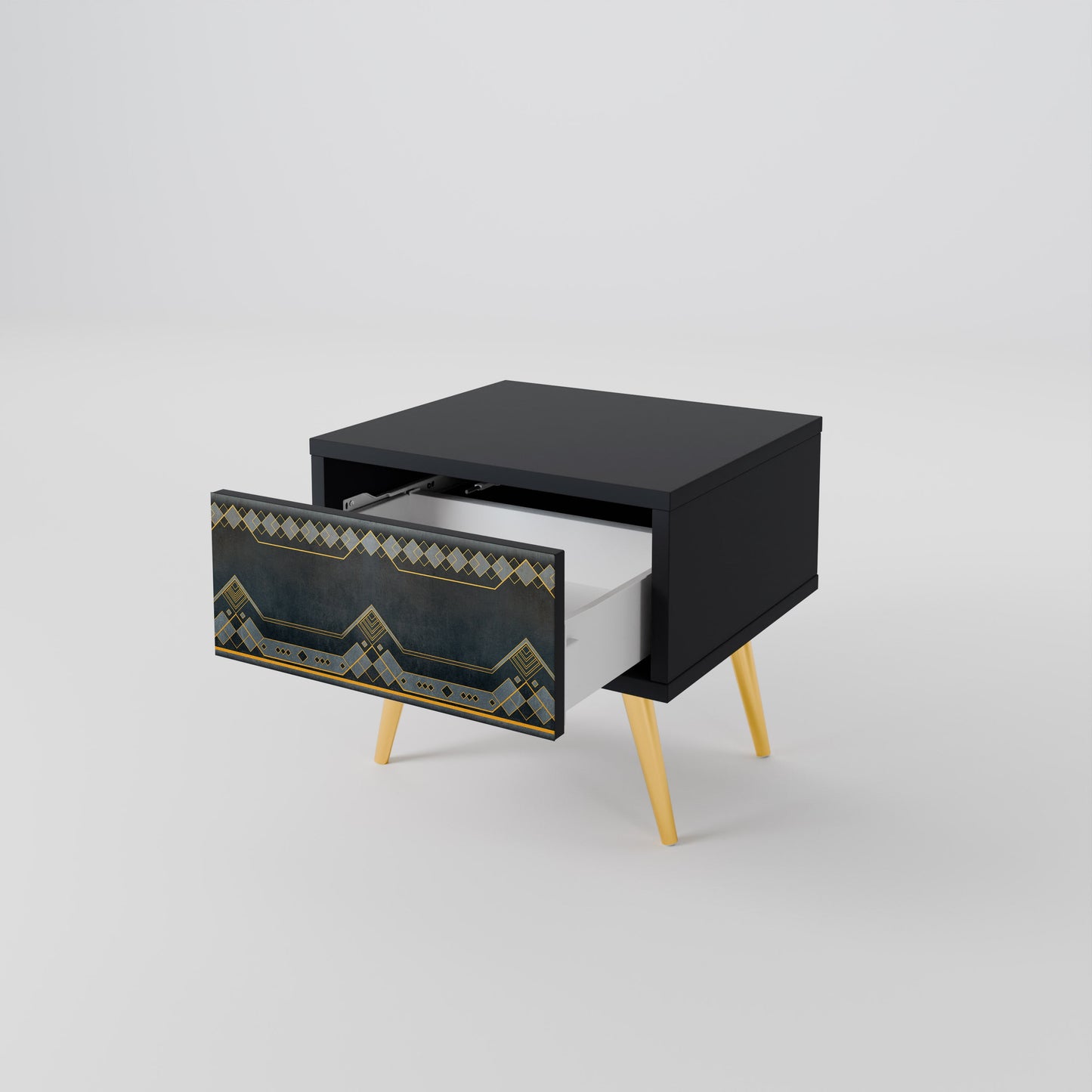 Comodino ROYAL ORDINARINESS in finitura nera
