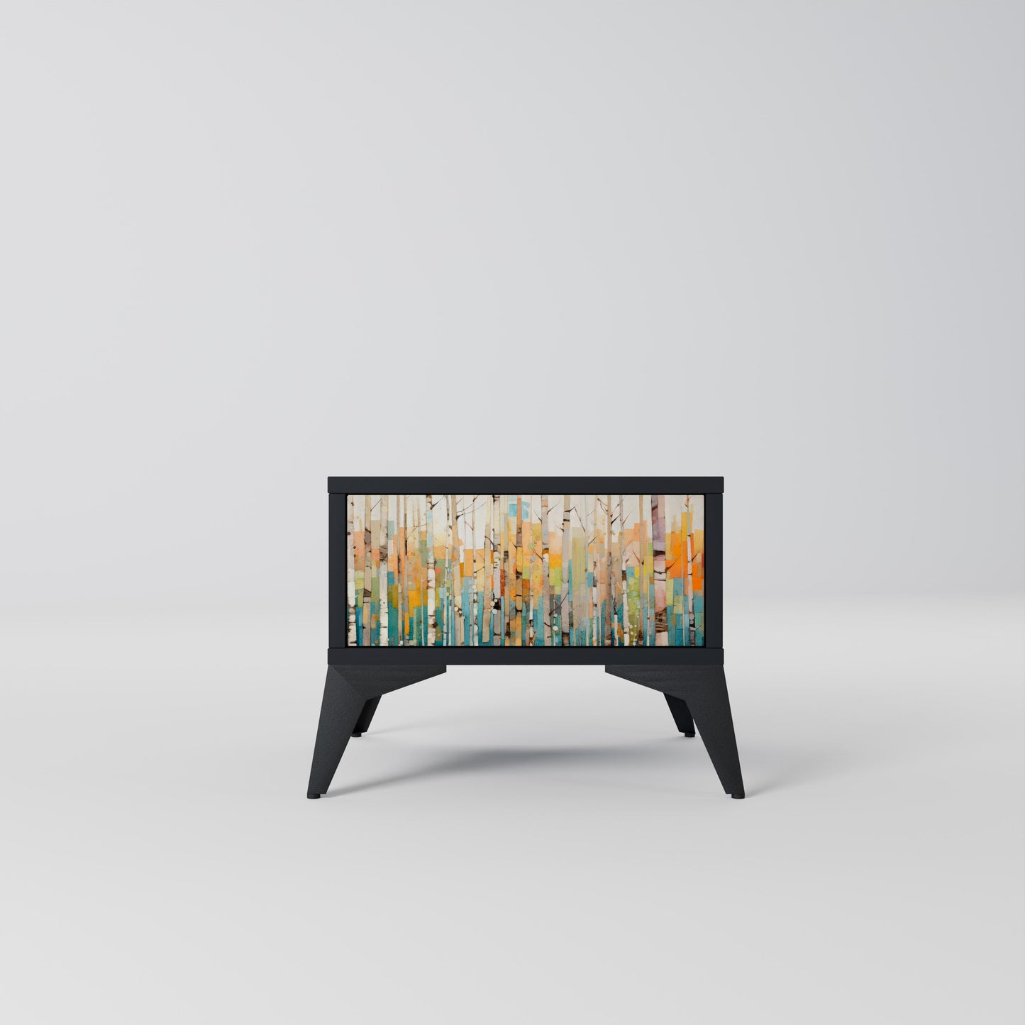 Comodino BIRCH KALEIDOSCOPE in finitura nera